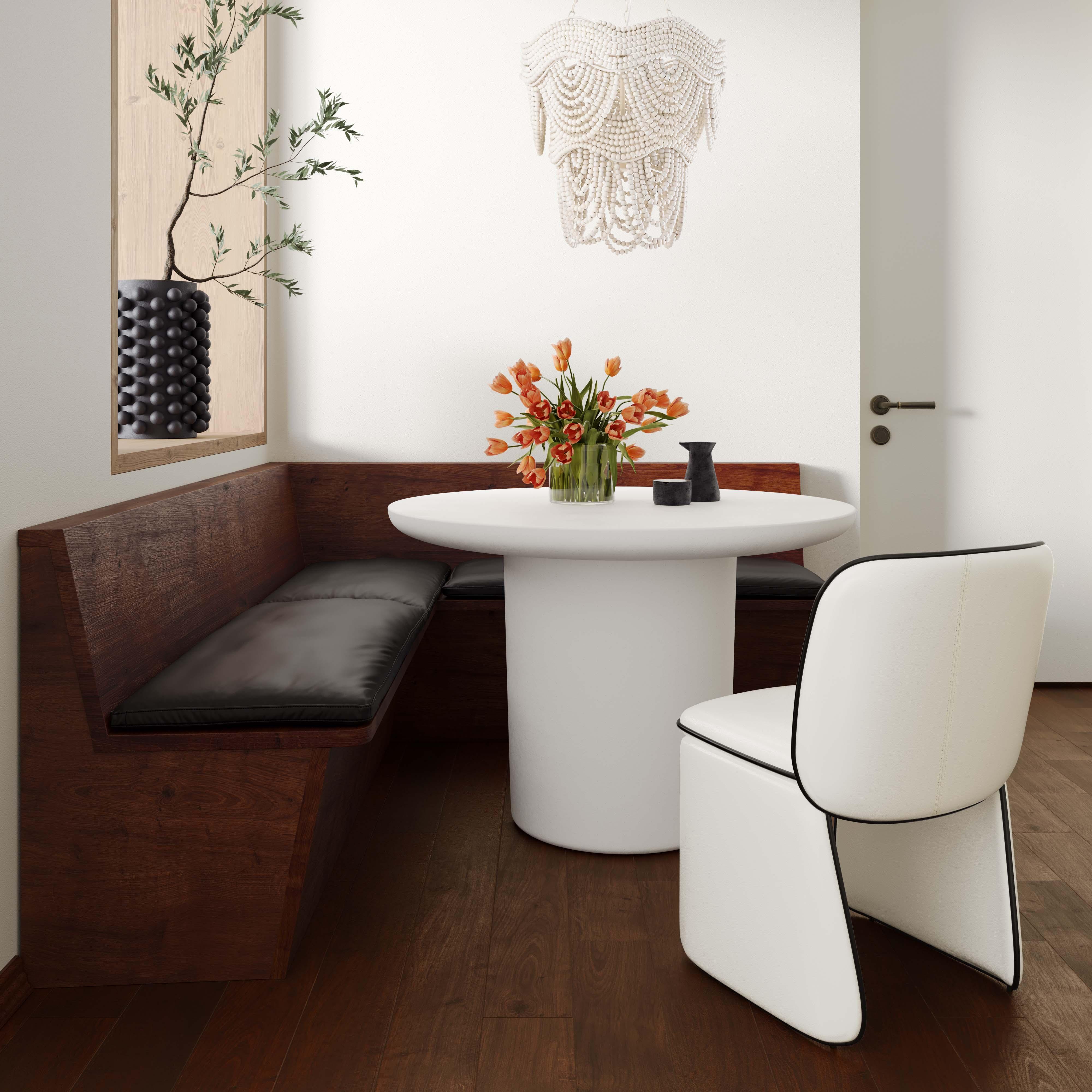 Kinsley Cream Vegan Leather Dining Chair - Remutear
