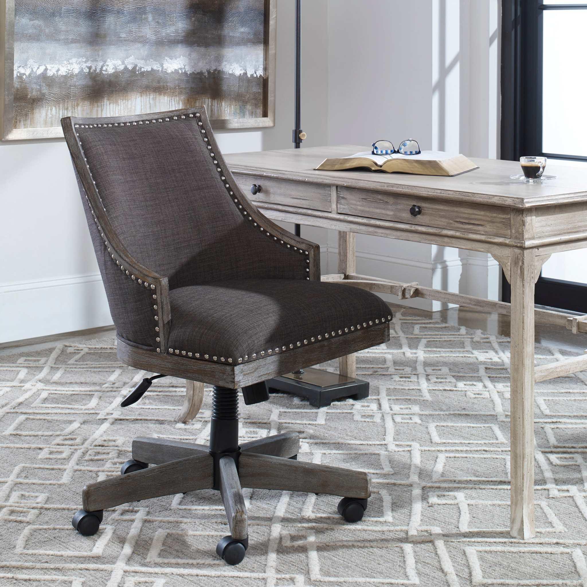 AIDRIAN CHARCOAL DESK CHAIR - Remutear