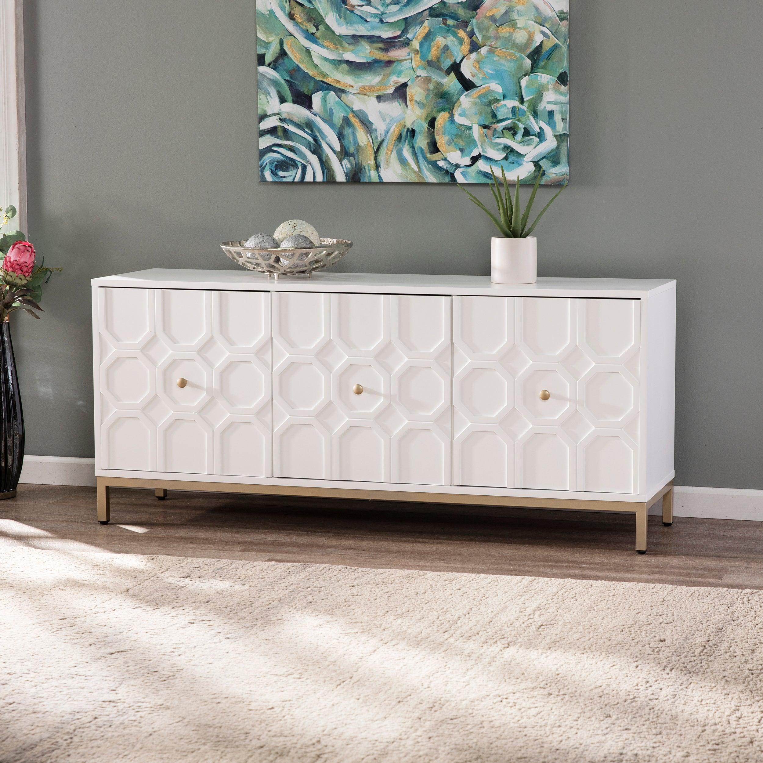 Gramdlynn Antique White Three-Door Accent Cabinet - Remutear