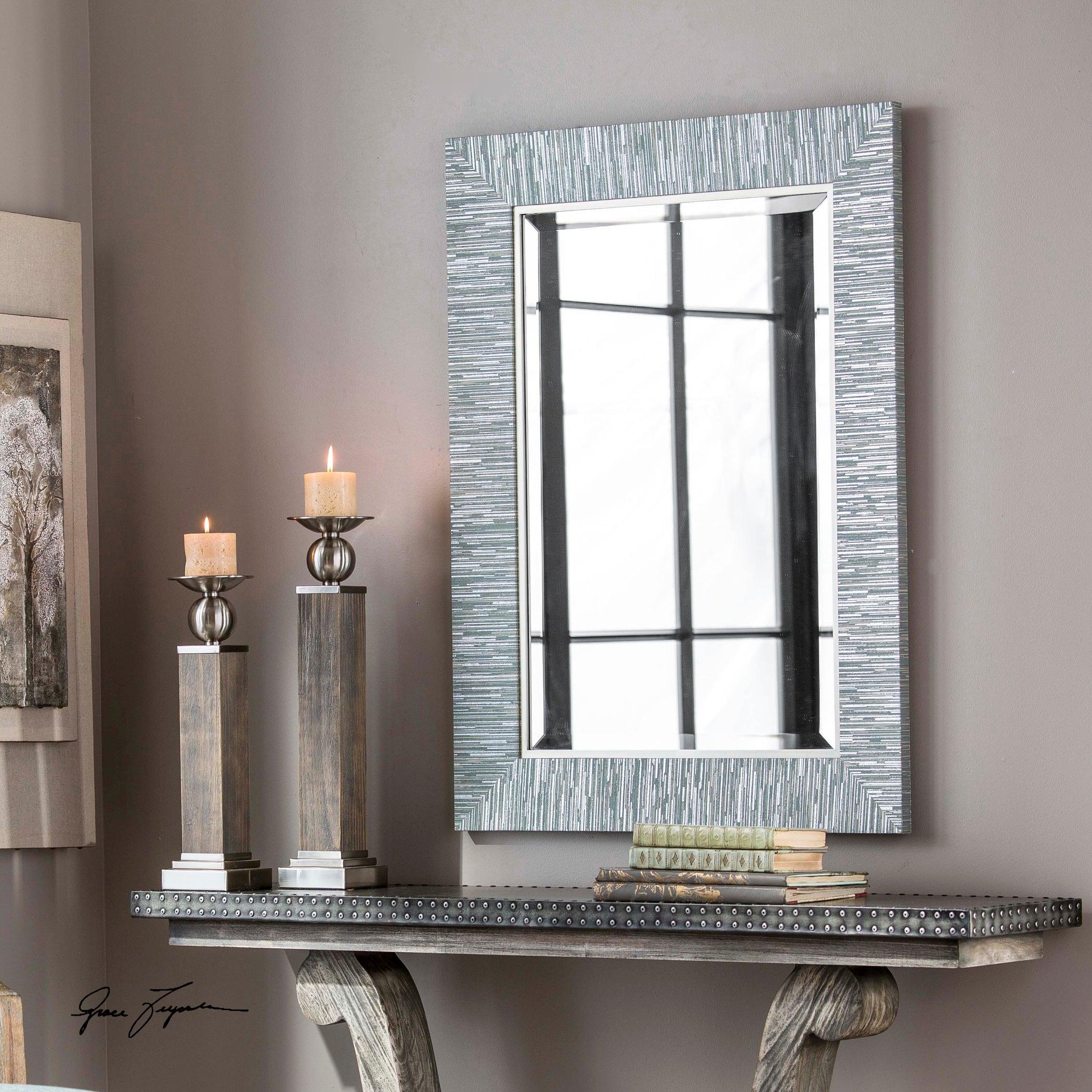 BELAYA GRAY WOOD MIRROR - Remutear