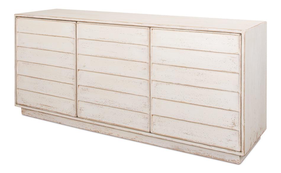Louvered Sideboard - Whitewash - Remutear