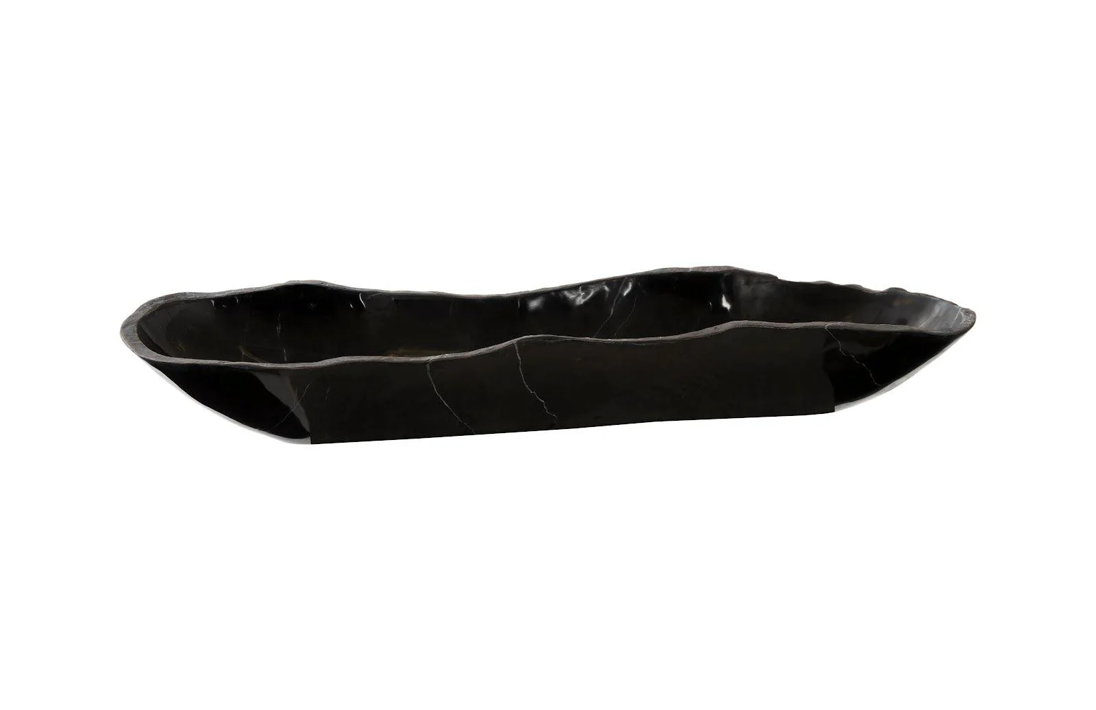 Aragonite Canoe Bowl, Black, Medium - Remutear