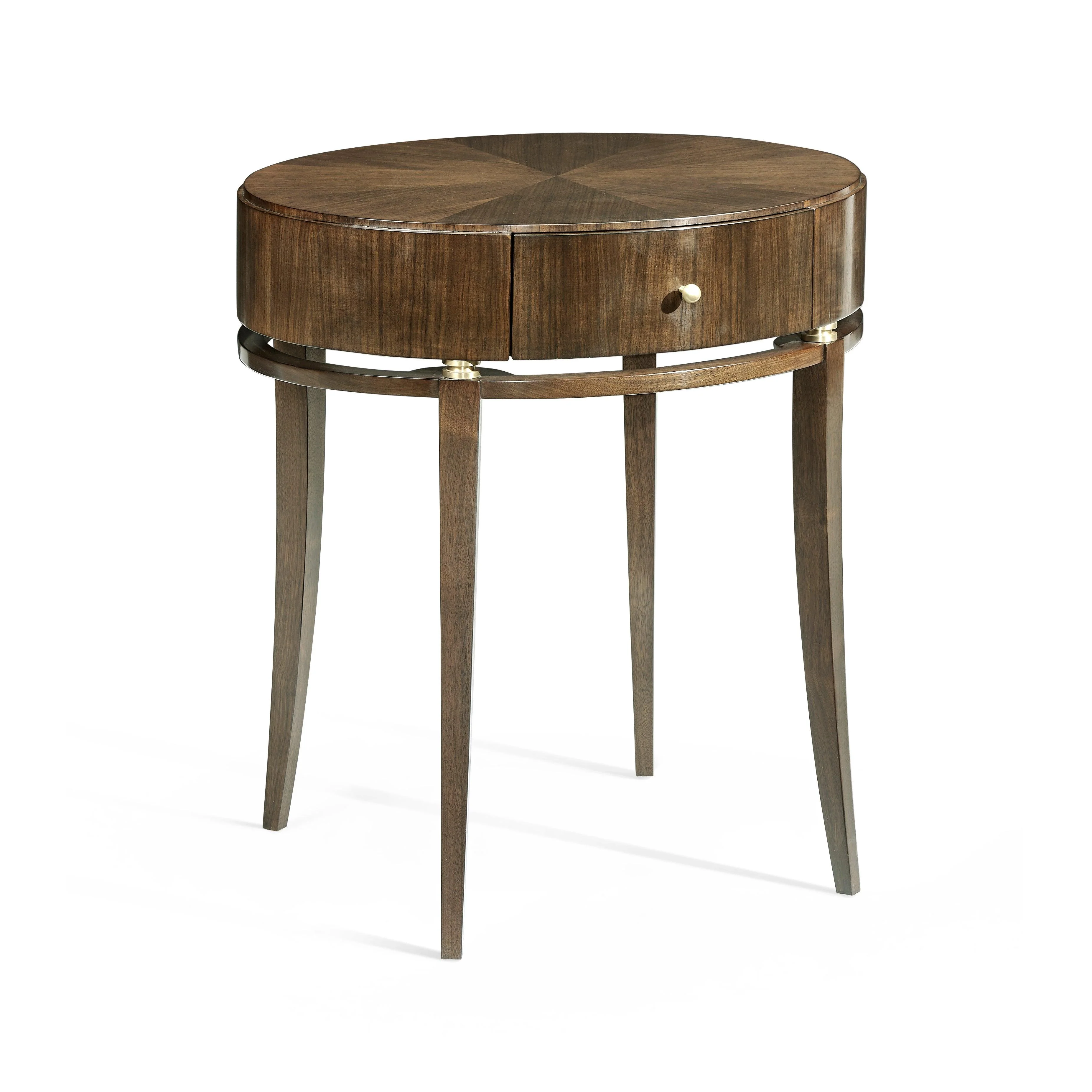 Berkley Oval Walnut Bedside Table - Remutear