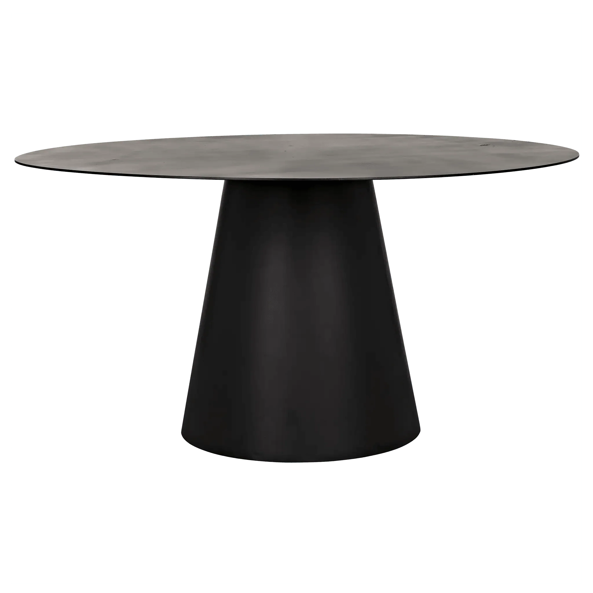 Vesuvius Dining Table, Black Steel - Remutear