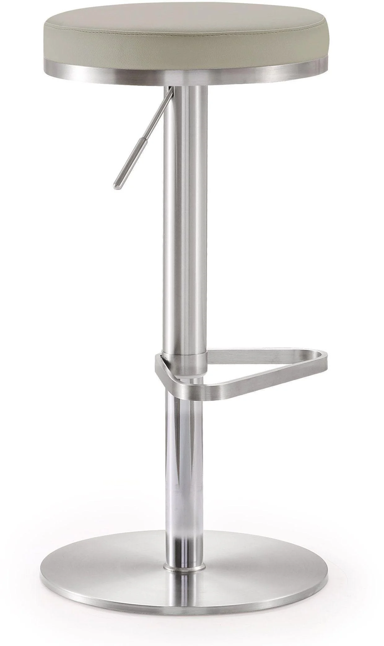 Fano Light Grey Stainless Steel Barstool - Remutear