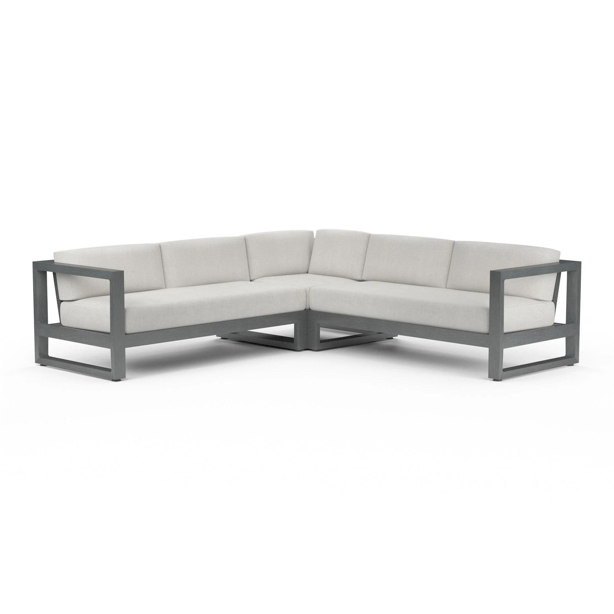 Redondo Sectional in Cast Silver, No Welt - Remutear