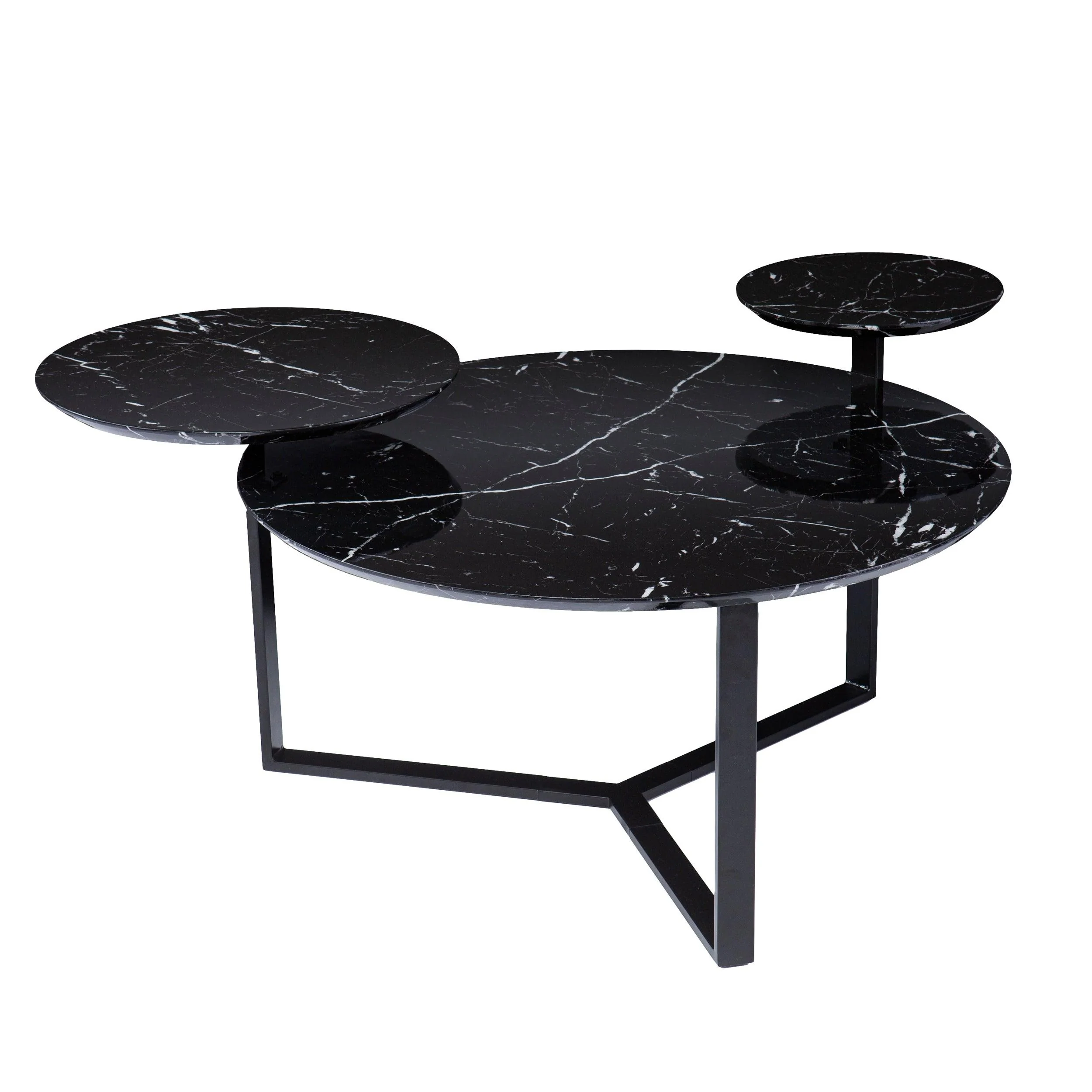 Saxelby Faux Marble Cocktail Table - Remutear