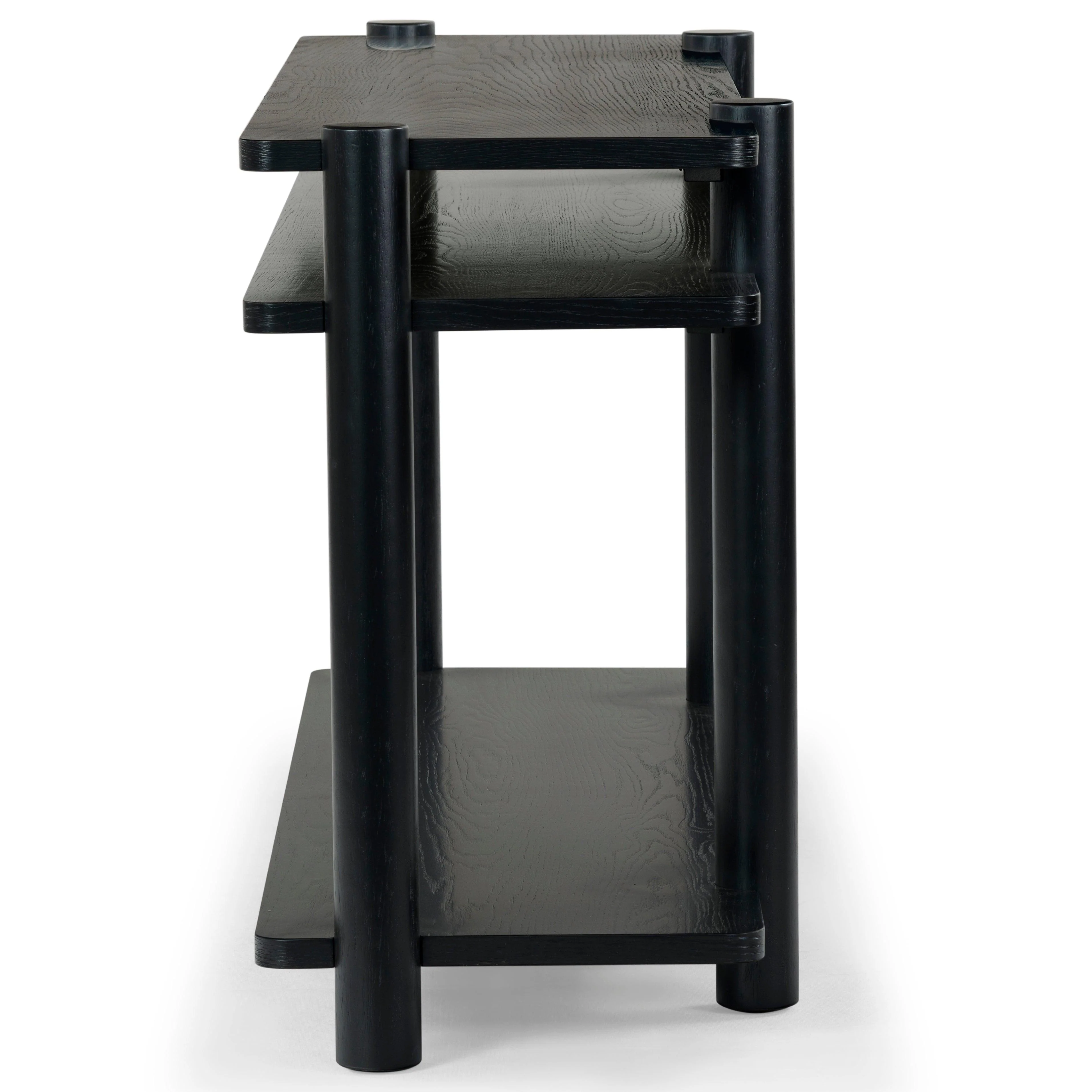 Edisyn 3 Shelf Wood Console Table - Remutear