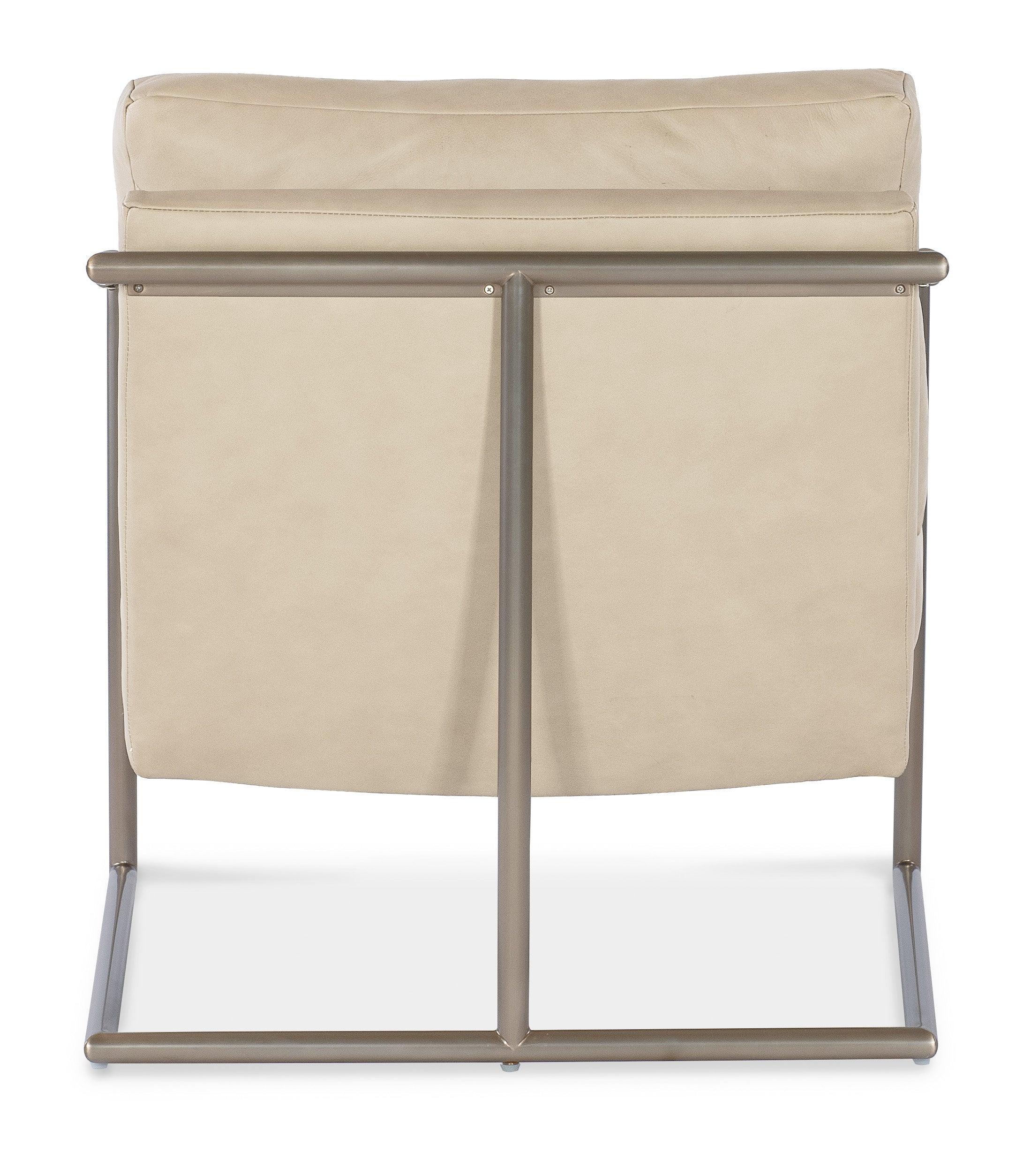 Moody Metal Chair - Beige Leather - Remutear