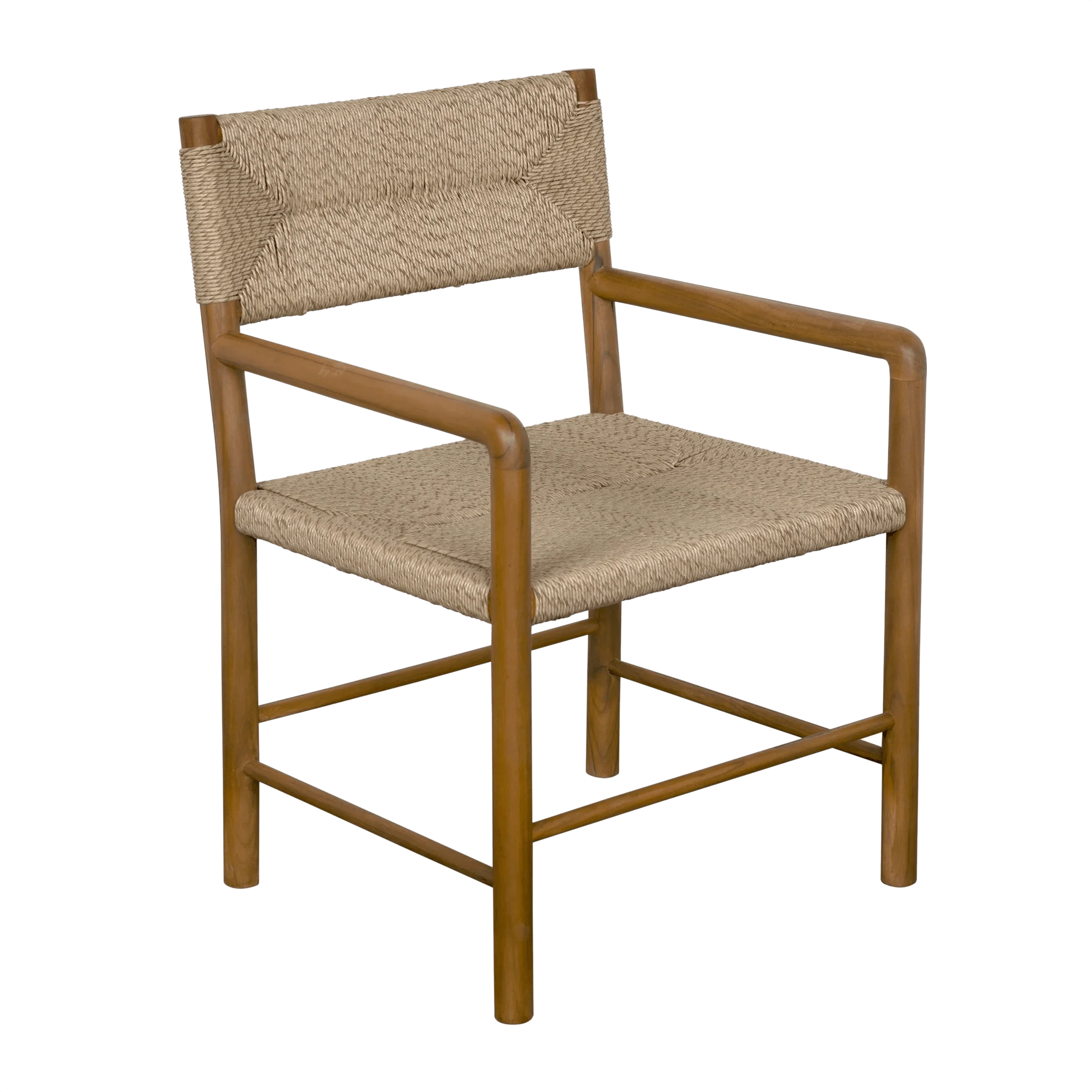 Franco Arm Chair, Teak with Synthetic Woven - Remutear