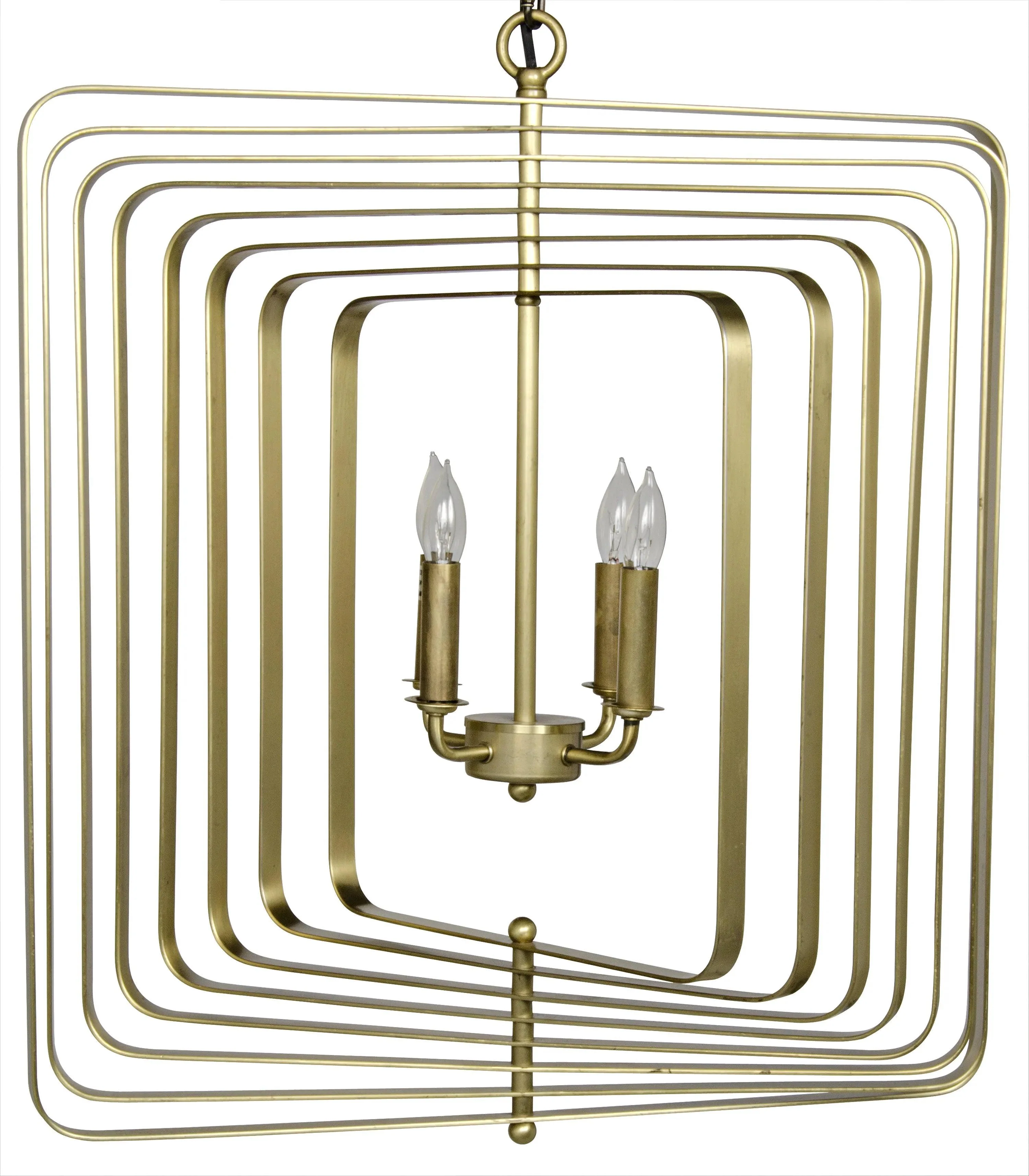Dimaclema Chandelier, Small, Metal with Brass Finish - Remutear