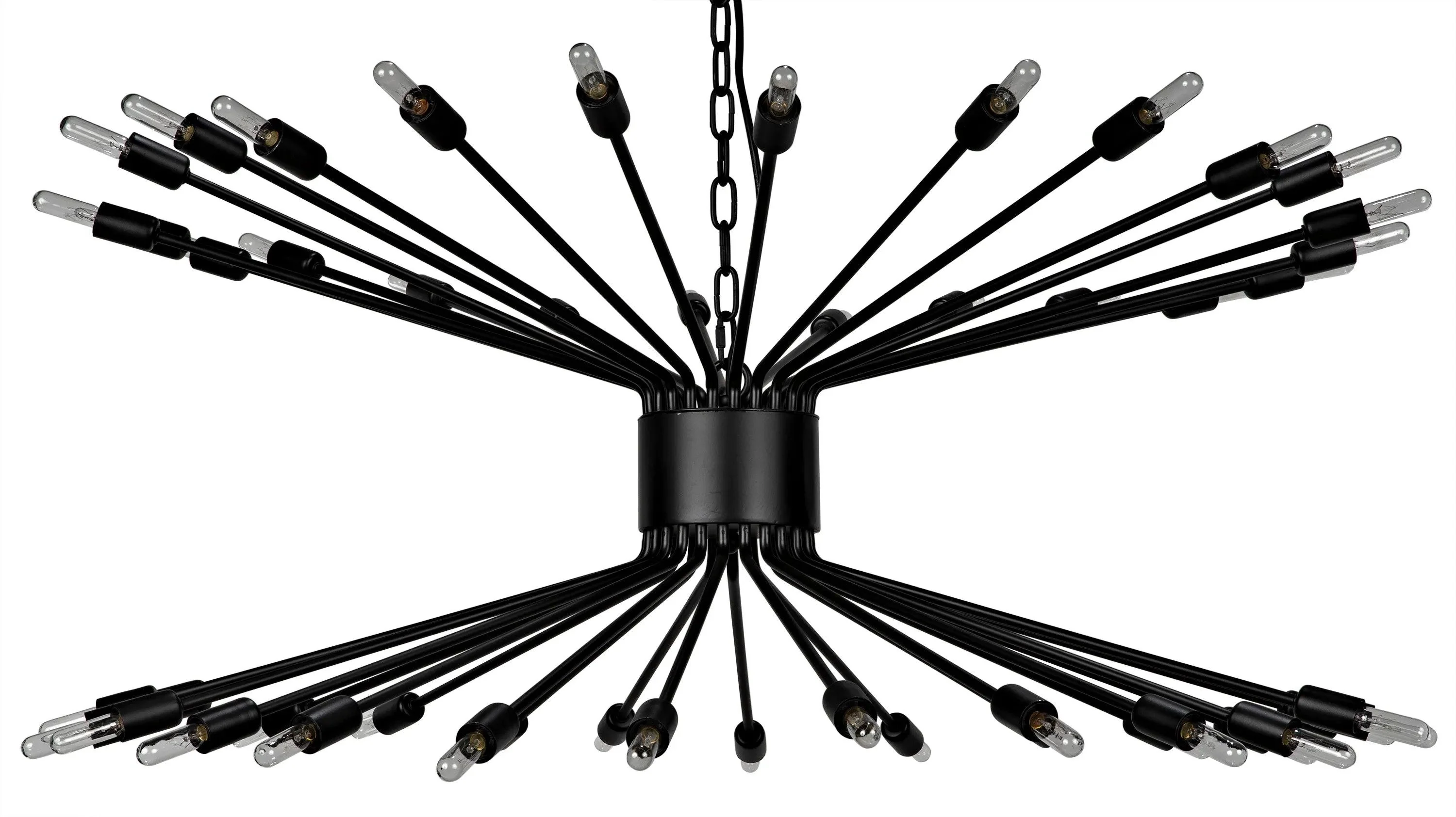 Lampberto Chandelier, Black Steel - Remutear