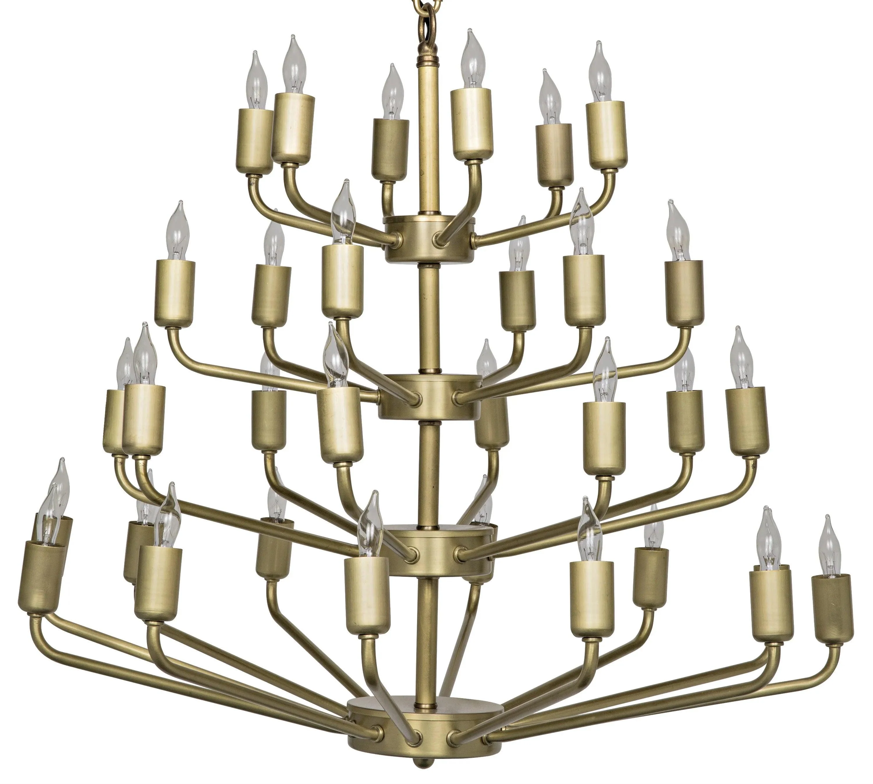 Montoro Chandelier, Antique Brass - Remutear