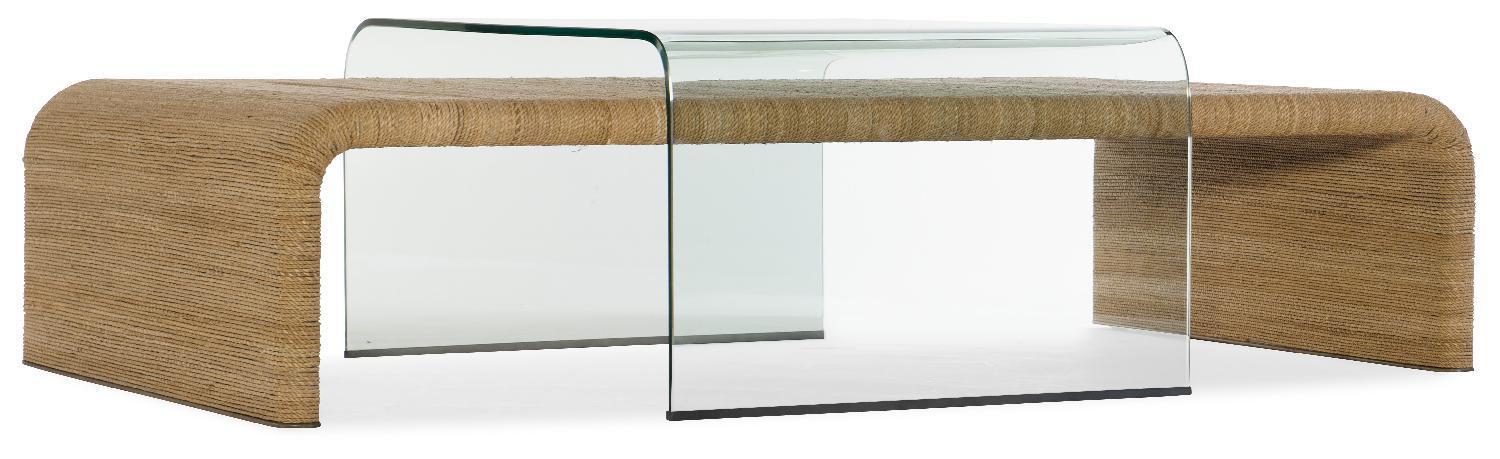 Amani Rope and Glass Cocktail Table - Remutear