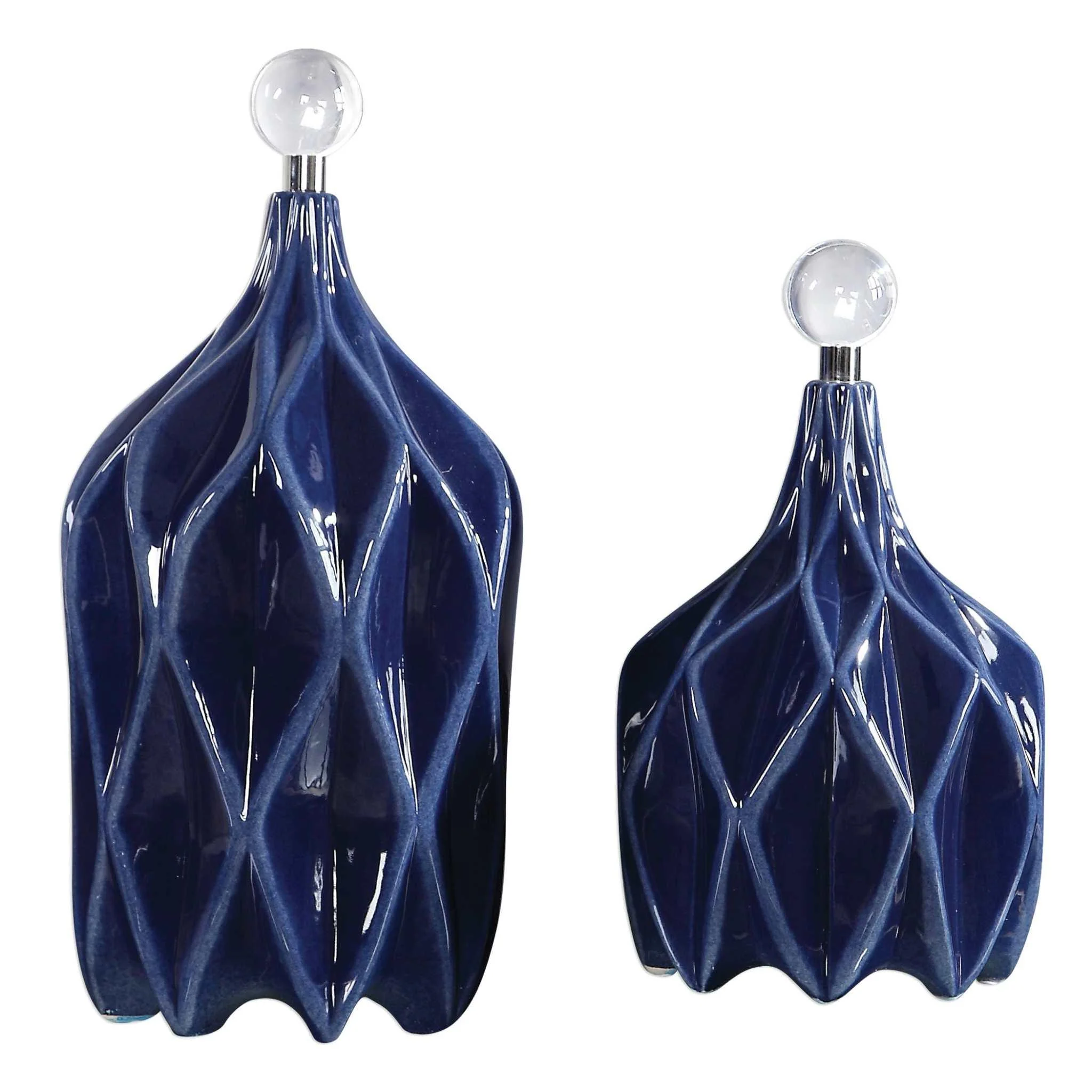 KLARA GEOMETRIC BOTTLES, SET OF 2 - Remutear