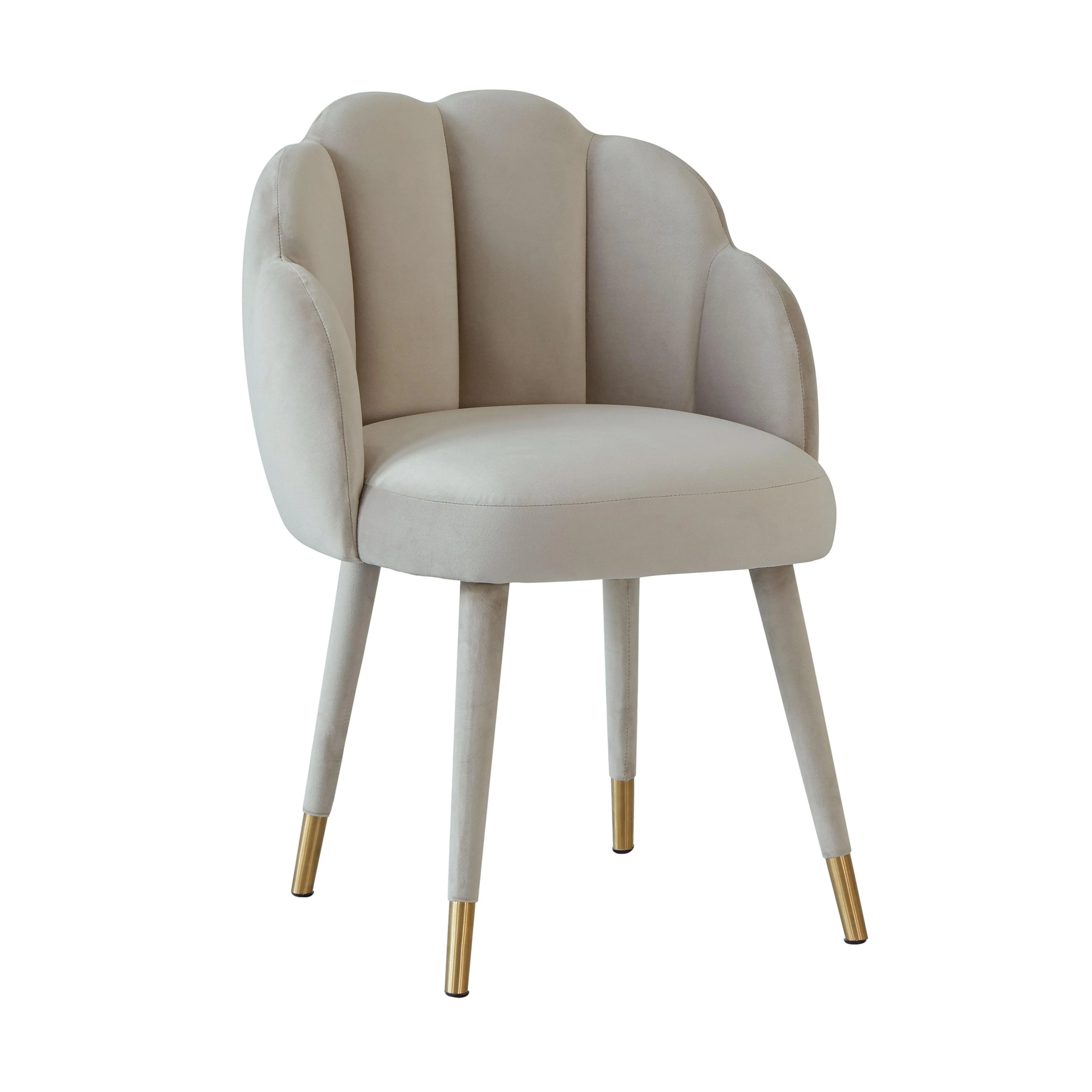 Gardenia Light Grey Velvet Dining Chair - Remutear