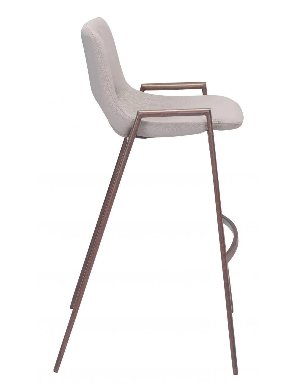 Desi Bar Chair (Set of 2) Beige & Walnut - Remutear