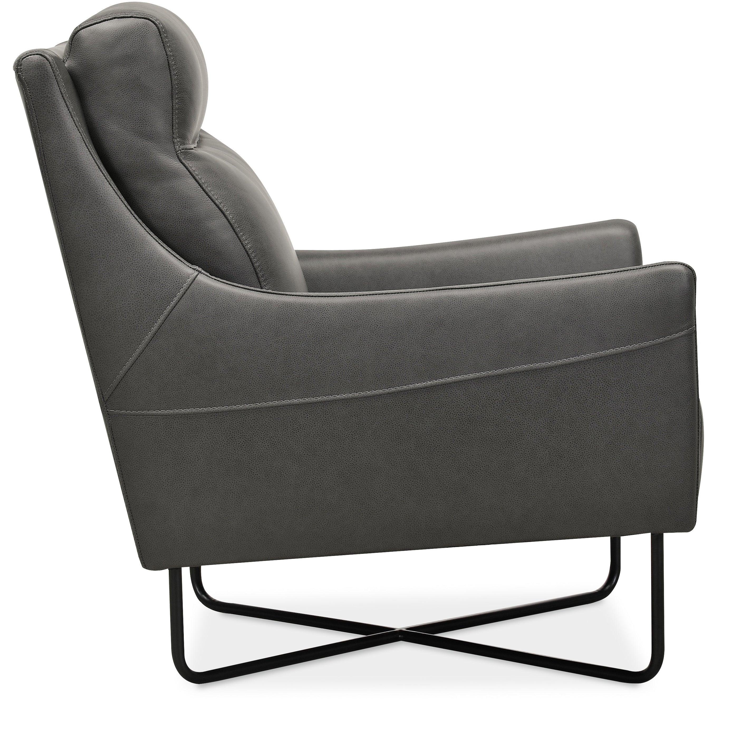 Efron Club Chair with Black Metal Base - Remutear