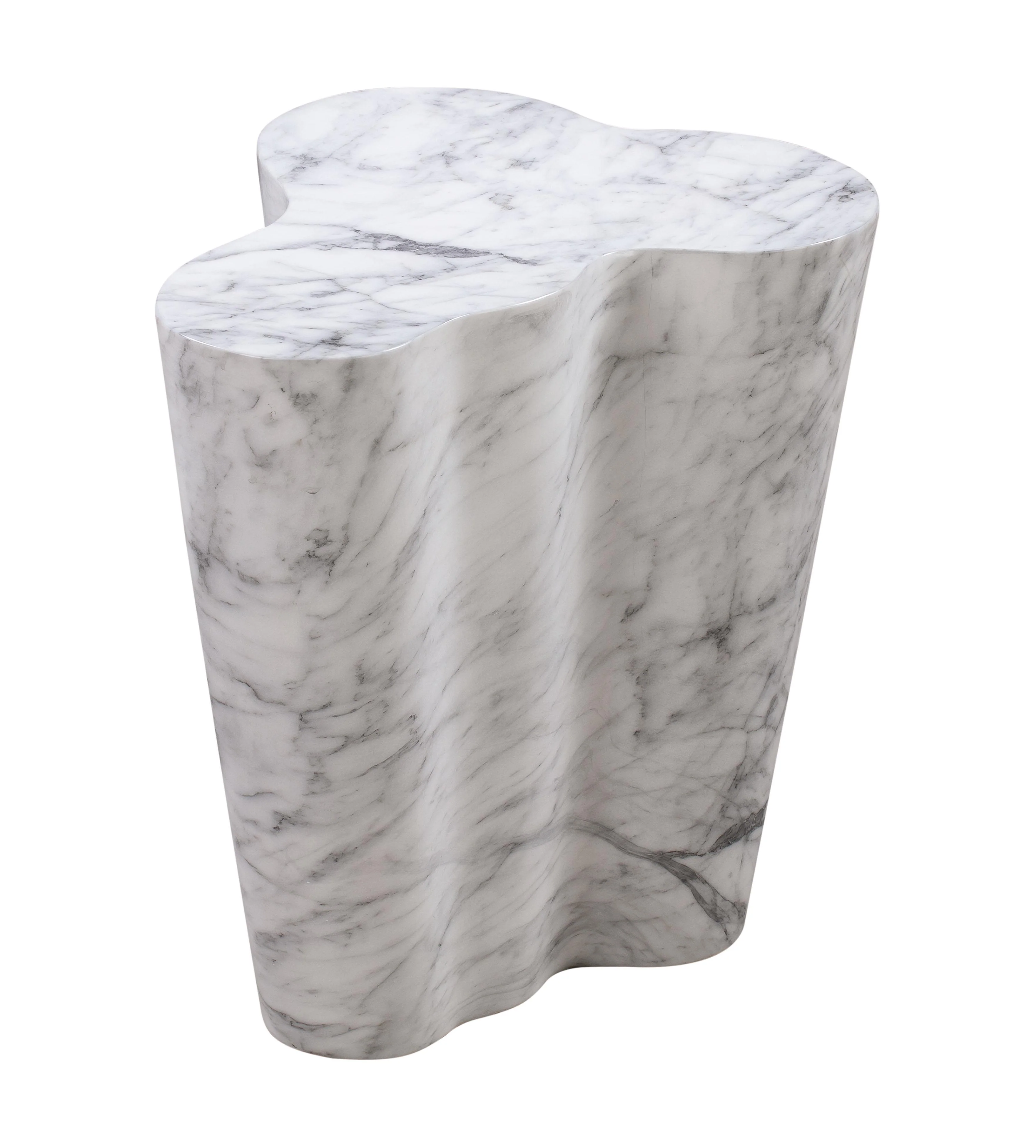Slab Marble Tall Side Table - Remutear