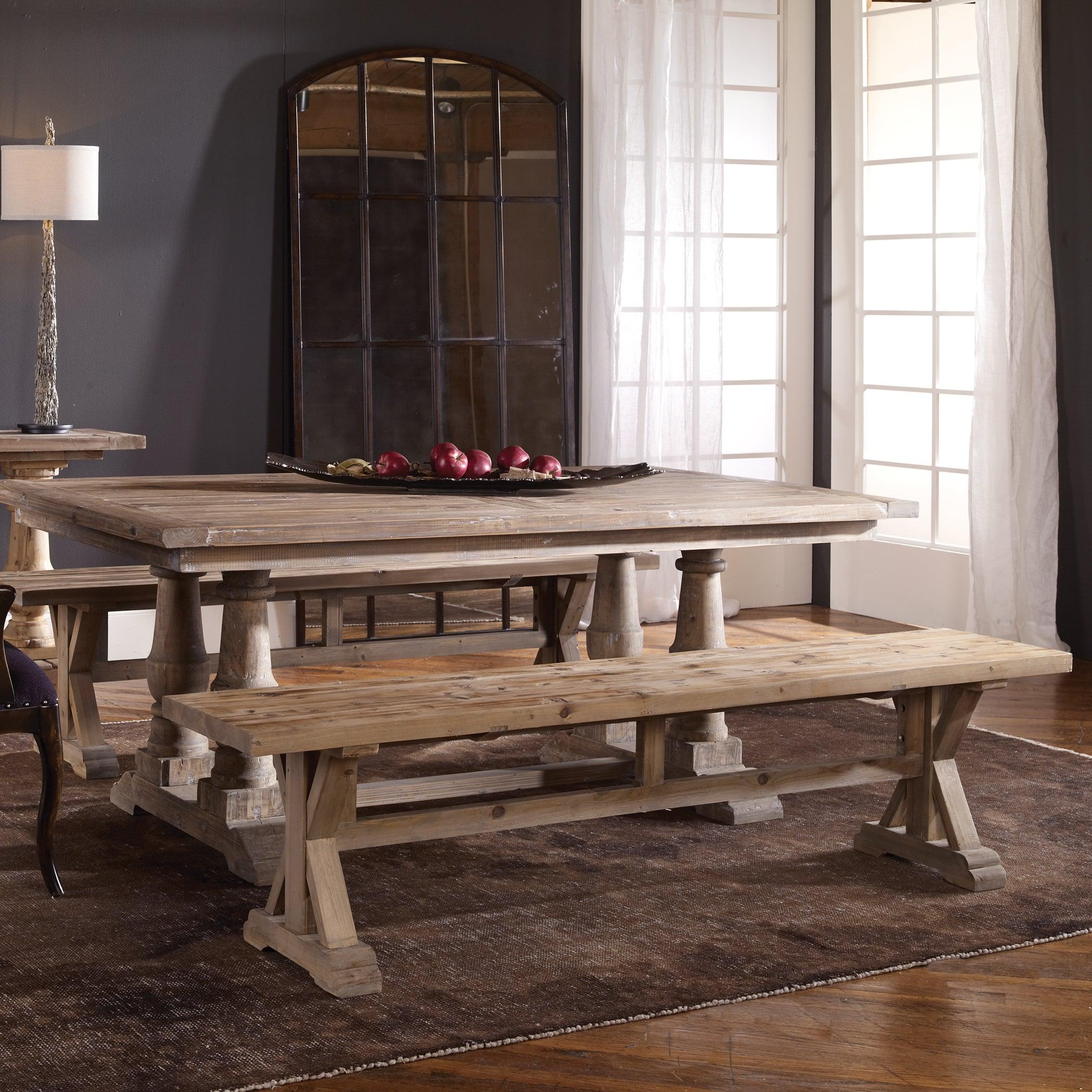 Stratford Salvaged Wood Bench - Remutear