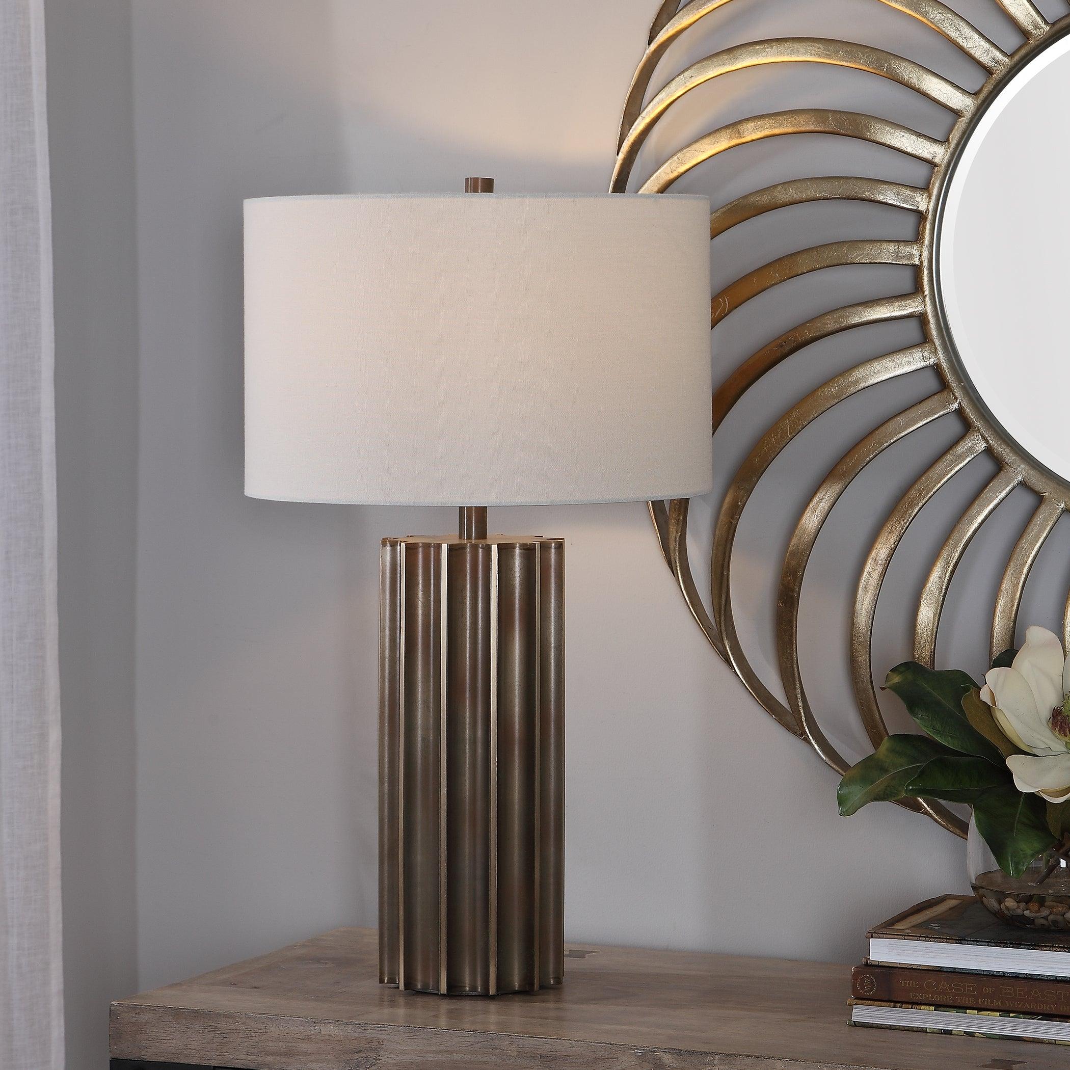 KHALIO GUN METAL TABLE LAMP - Remutear