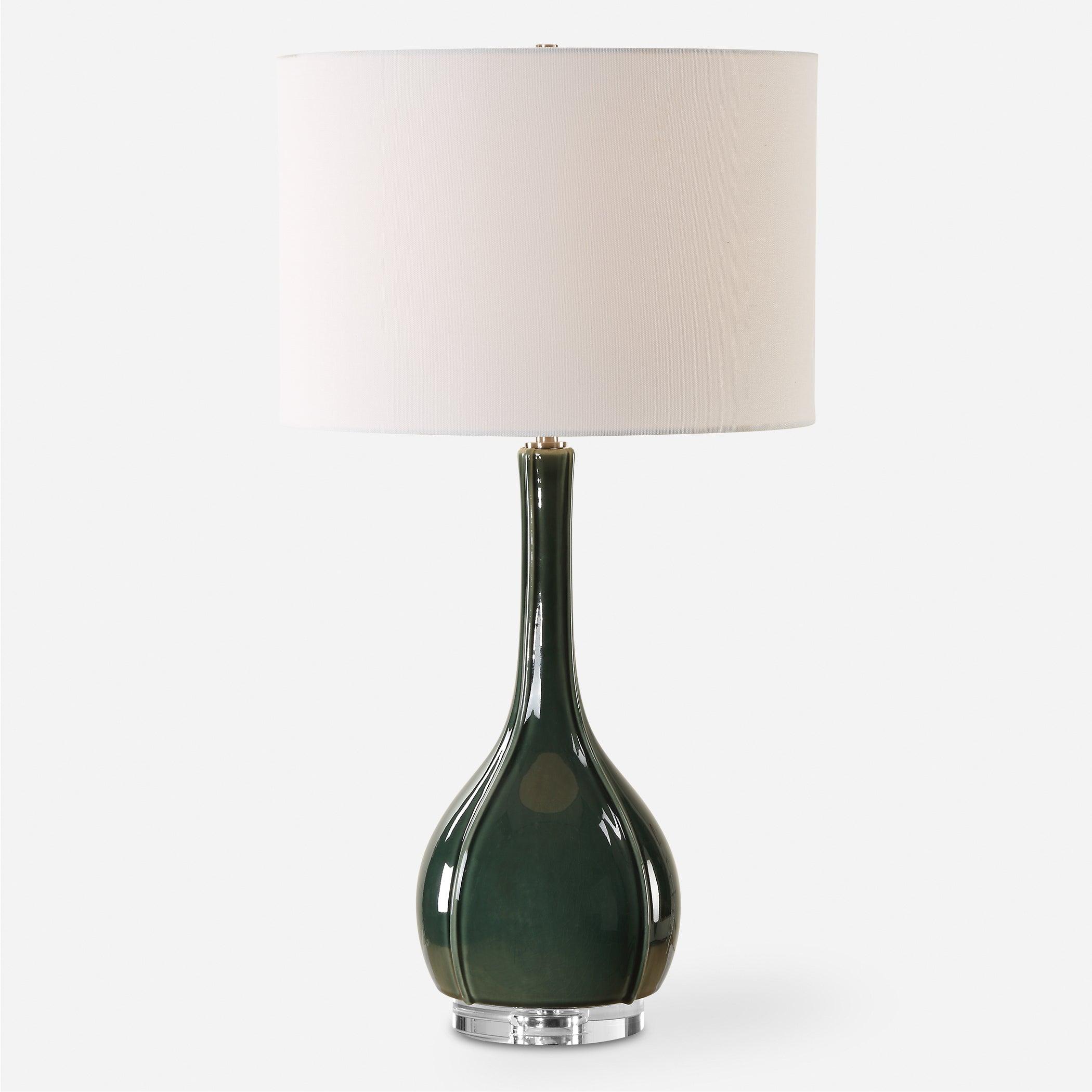 Essex Green Glass Table Lamp - Remutear
