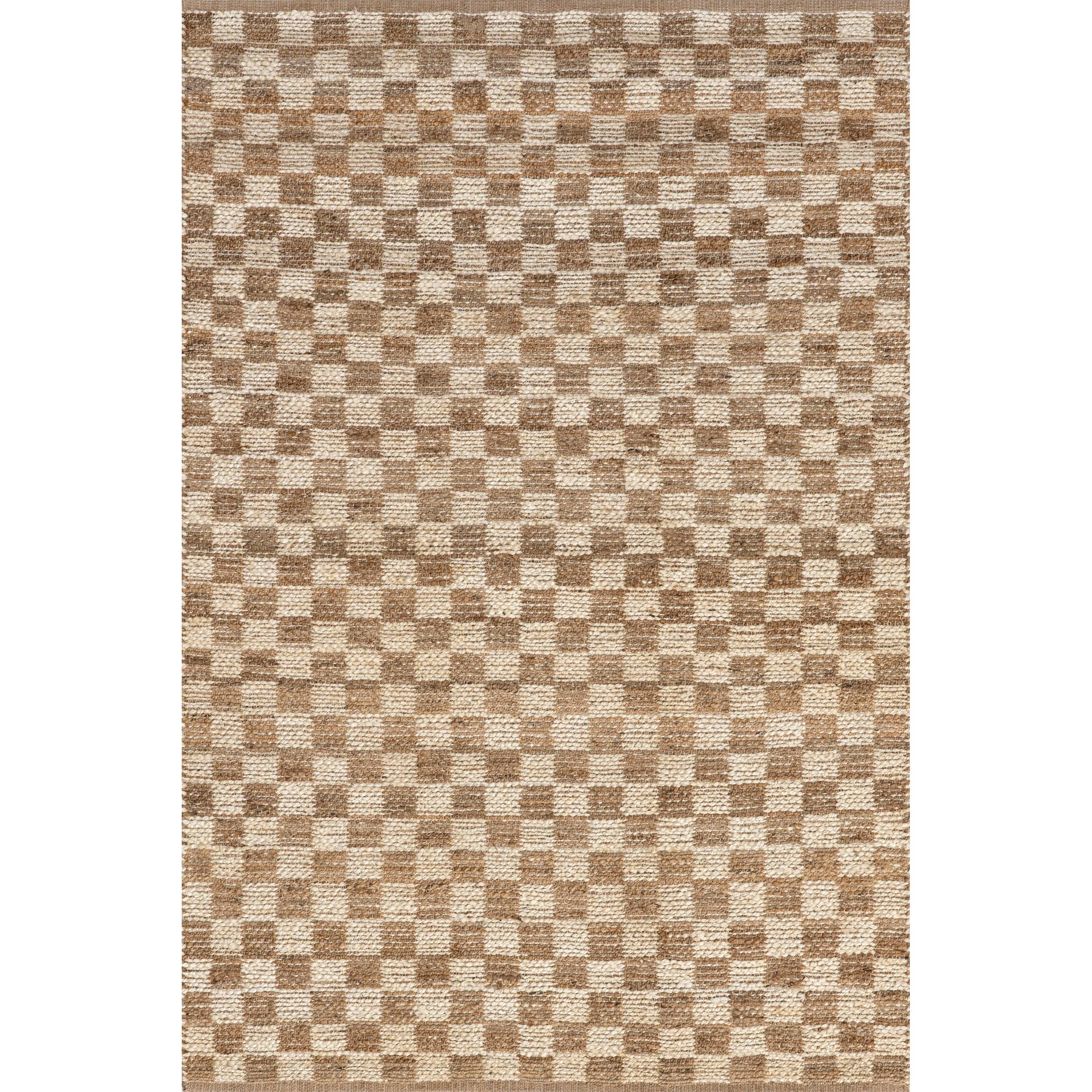 Aneira Checkered Jute Area Rug - Remutear