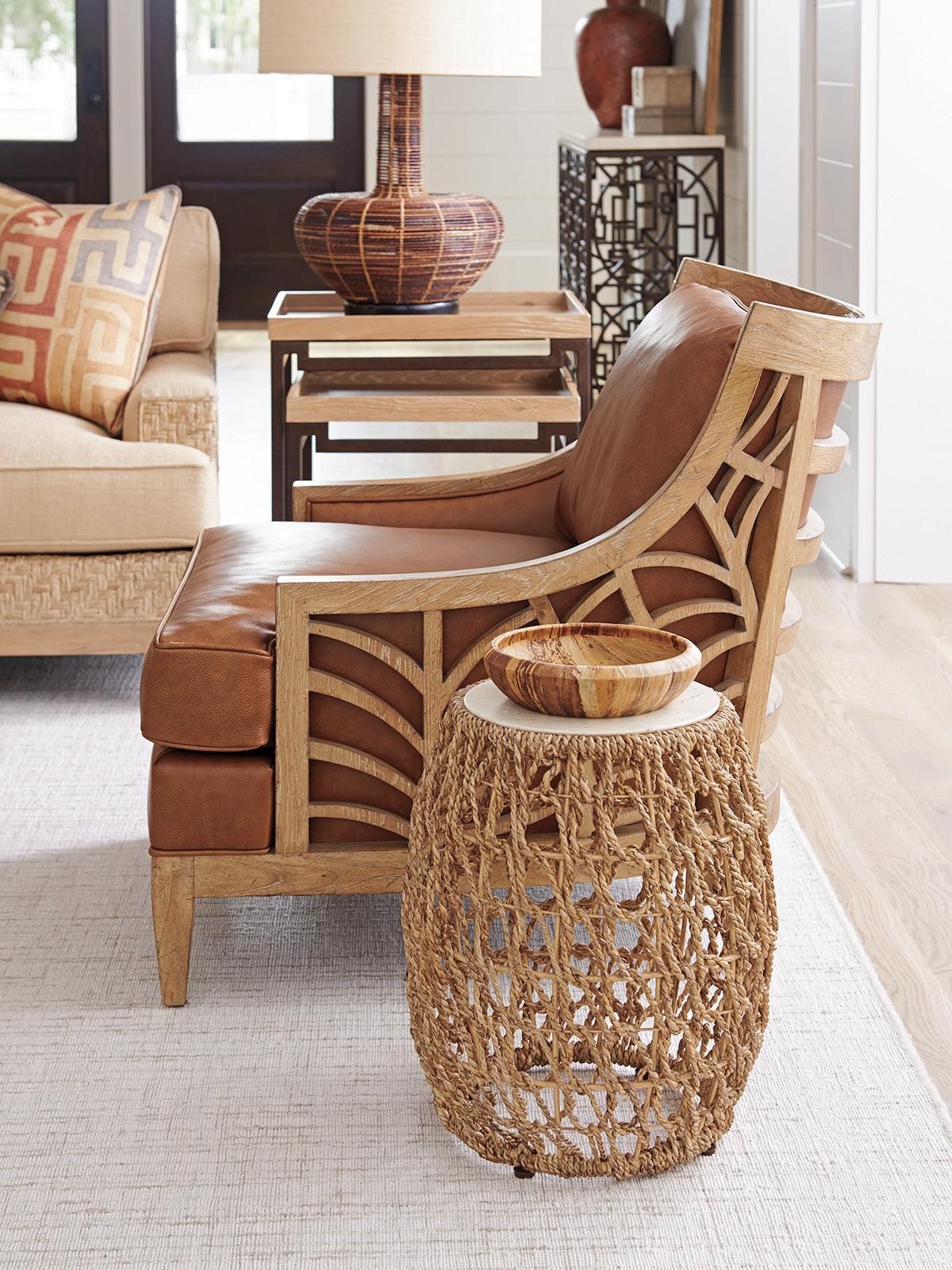 Los Altos Madrid Woven Accent Table - Remutear
