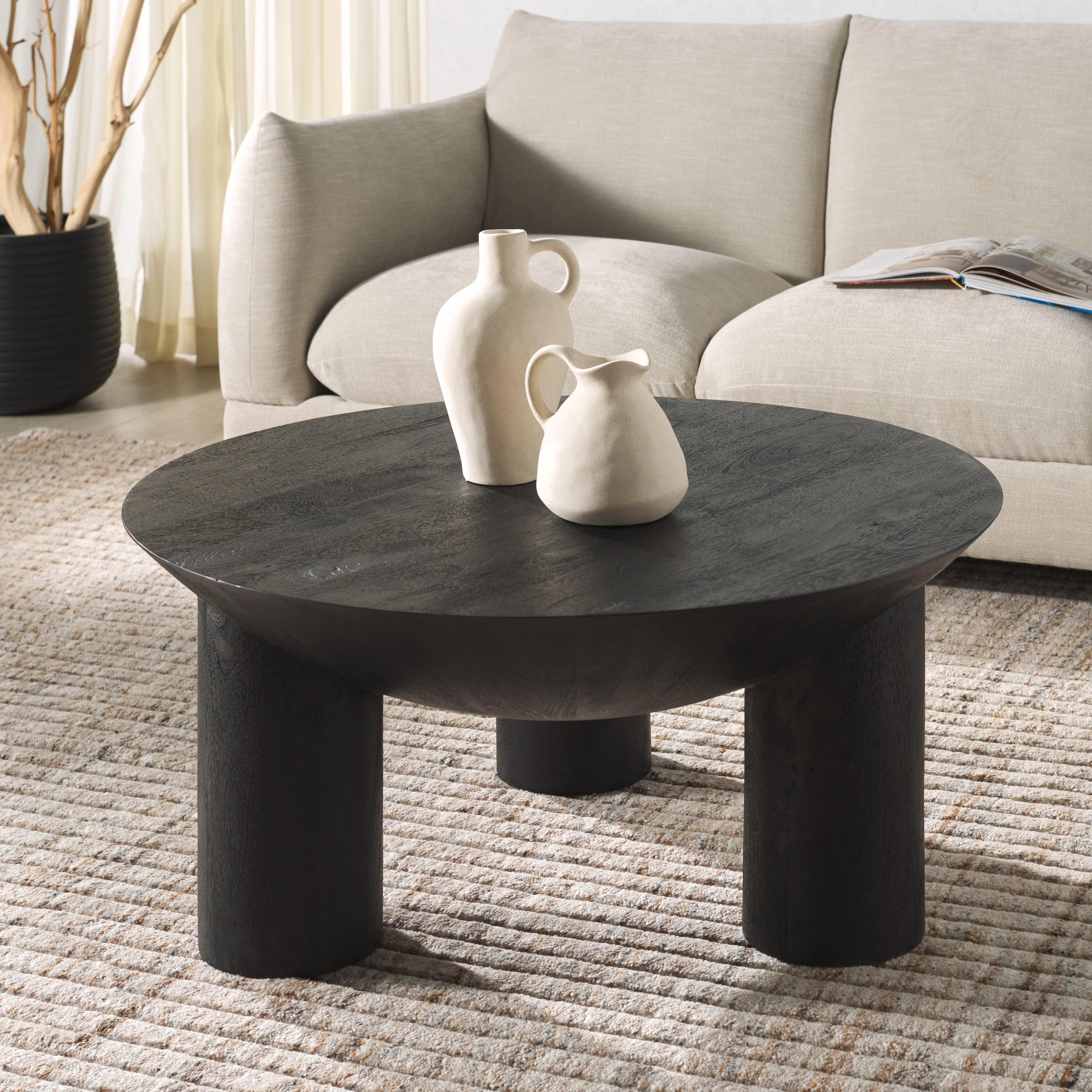 Calhoun Round Wood Coffee Table - Remutear