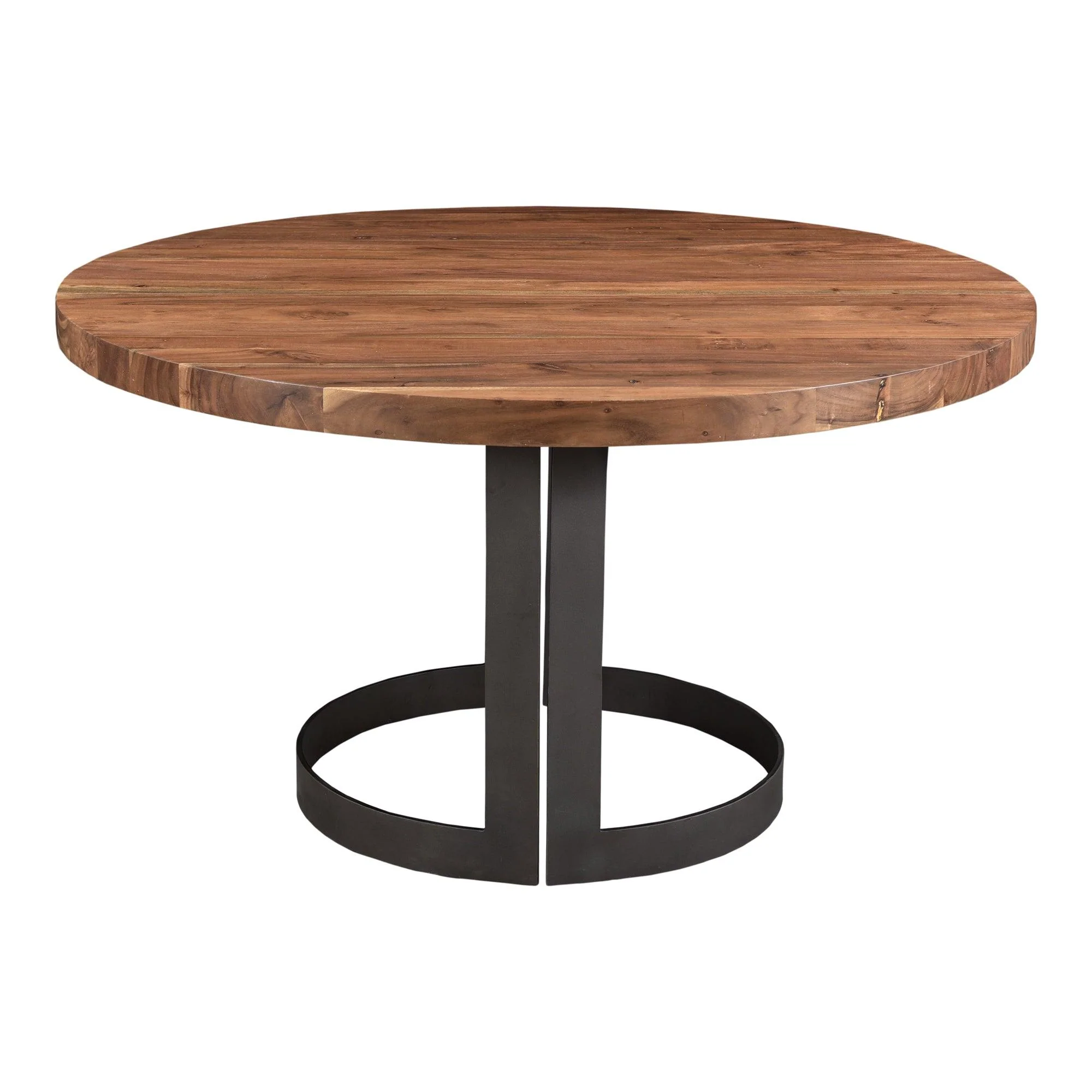 Bent Round Dining Table 54In Smoked - Remutear