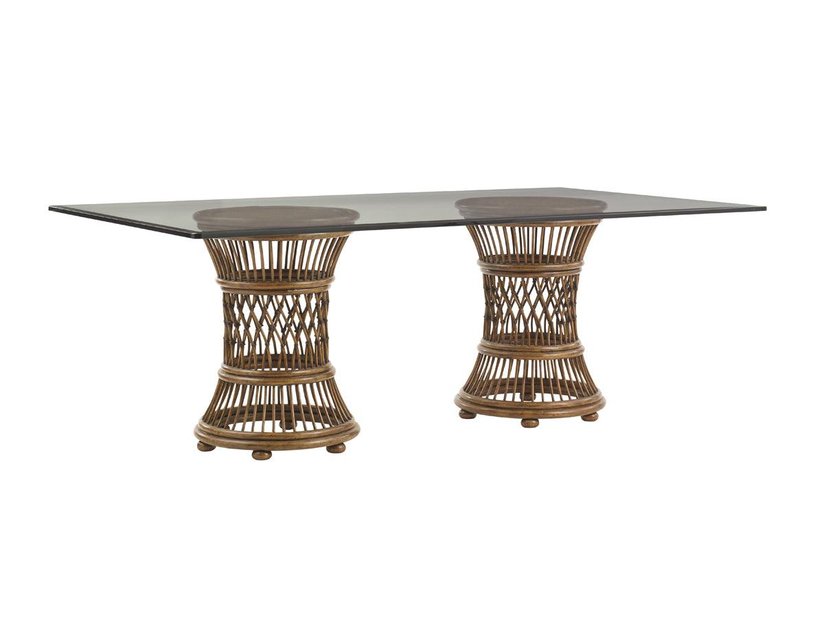Bali Hai Aruba Dining Table With 84 X 48 Inch Glass Top - Remutear