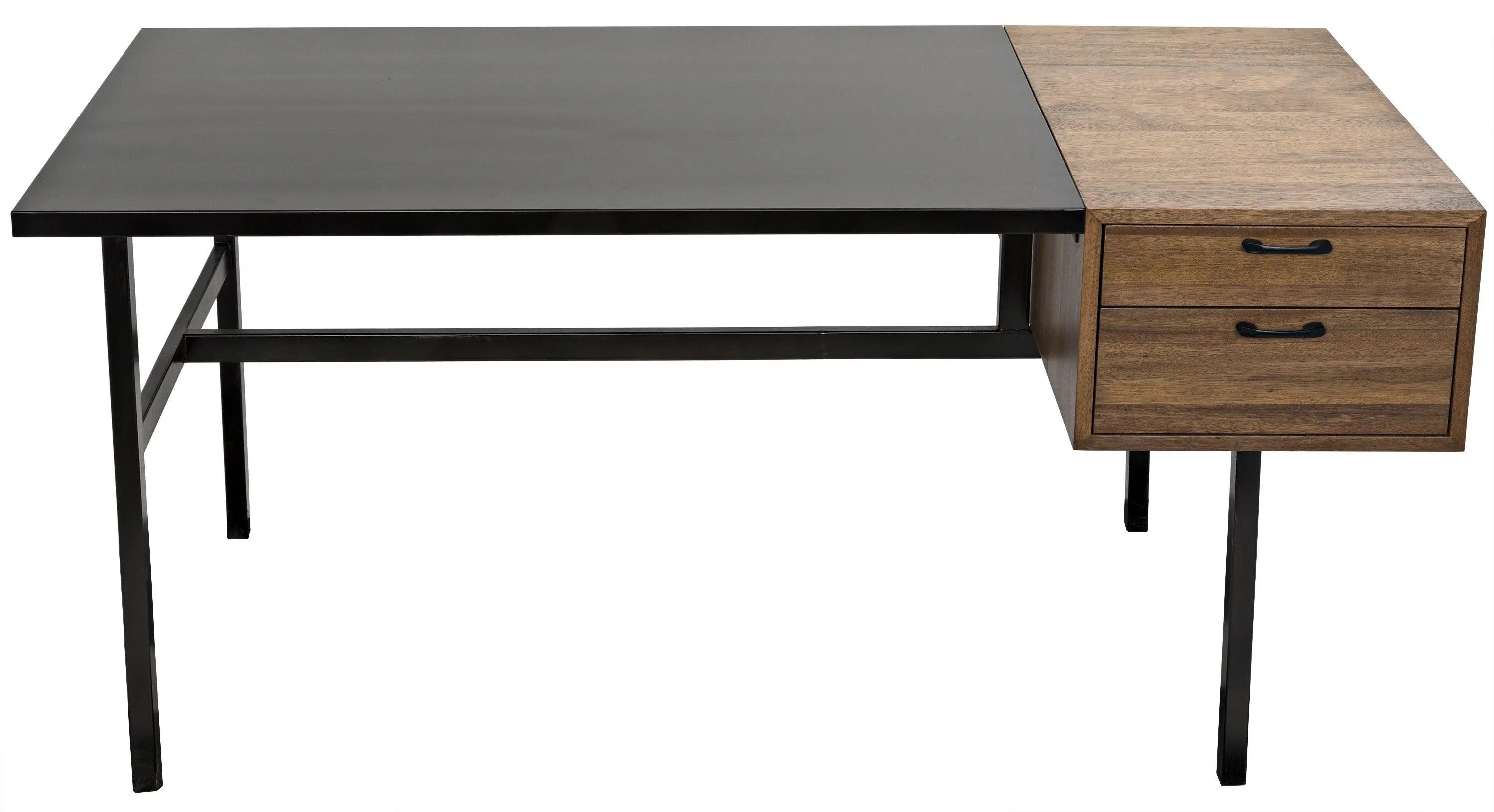 Algeron Desk with Black Steel - Remutear