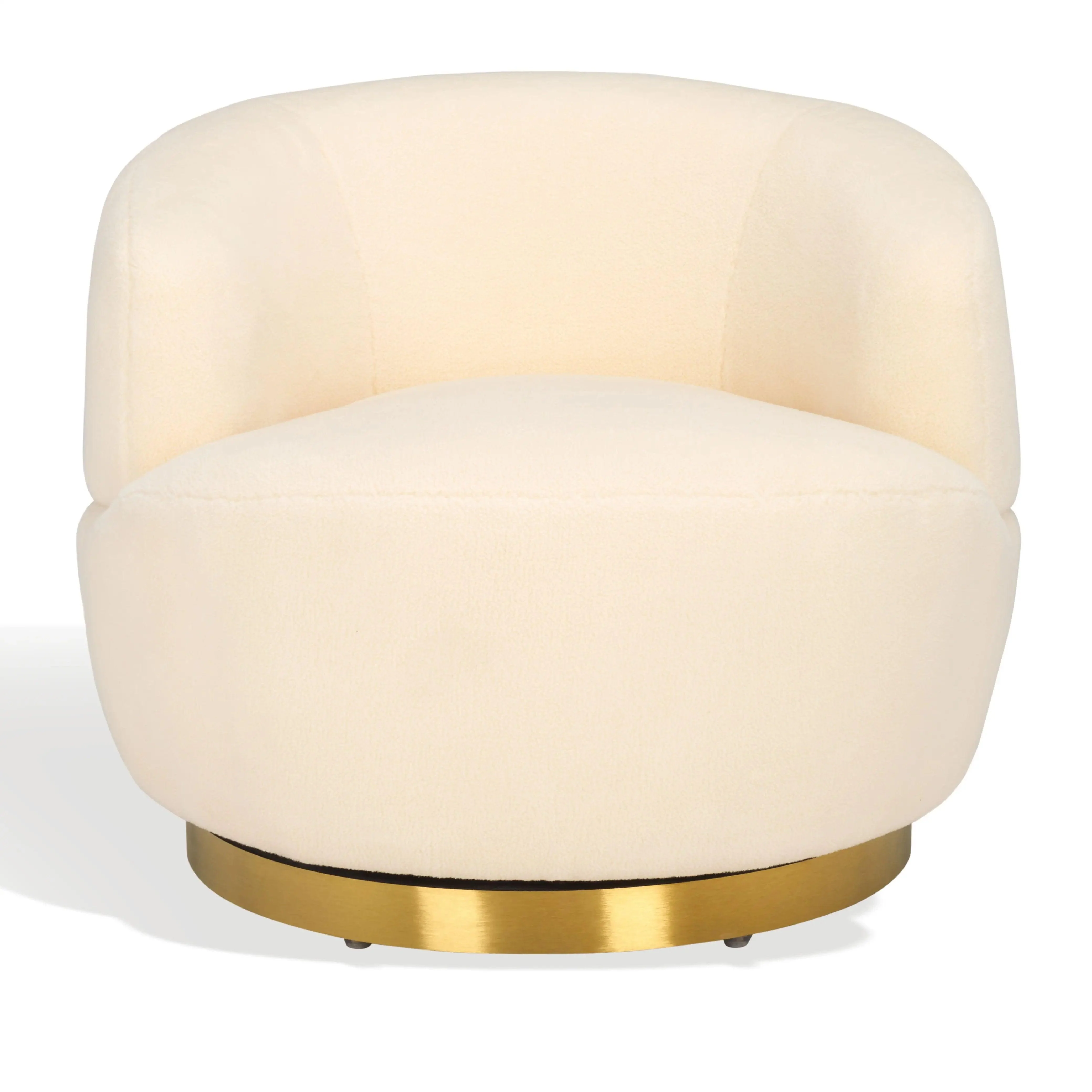 FLYNN FAUX LAMB WOOL SWIVEL CHAIR - Remutear