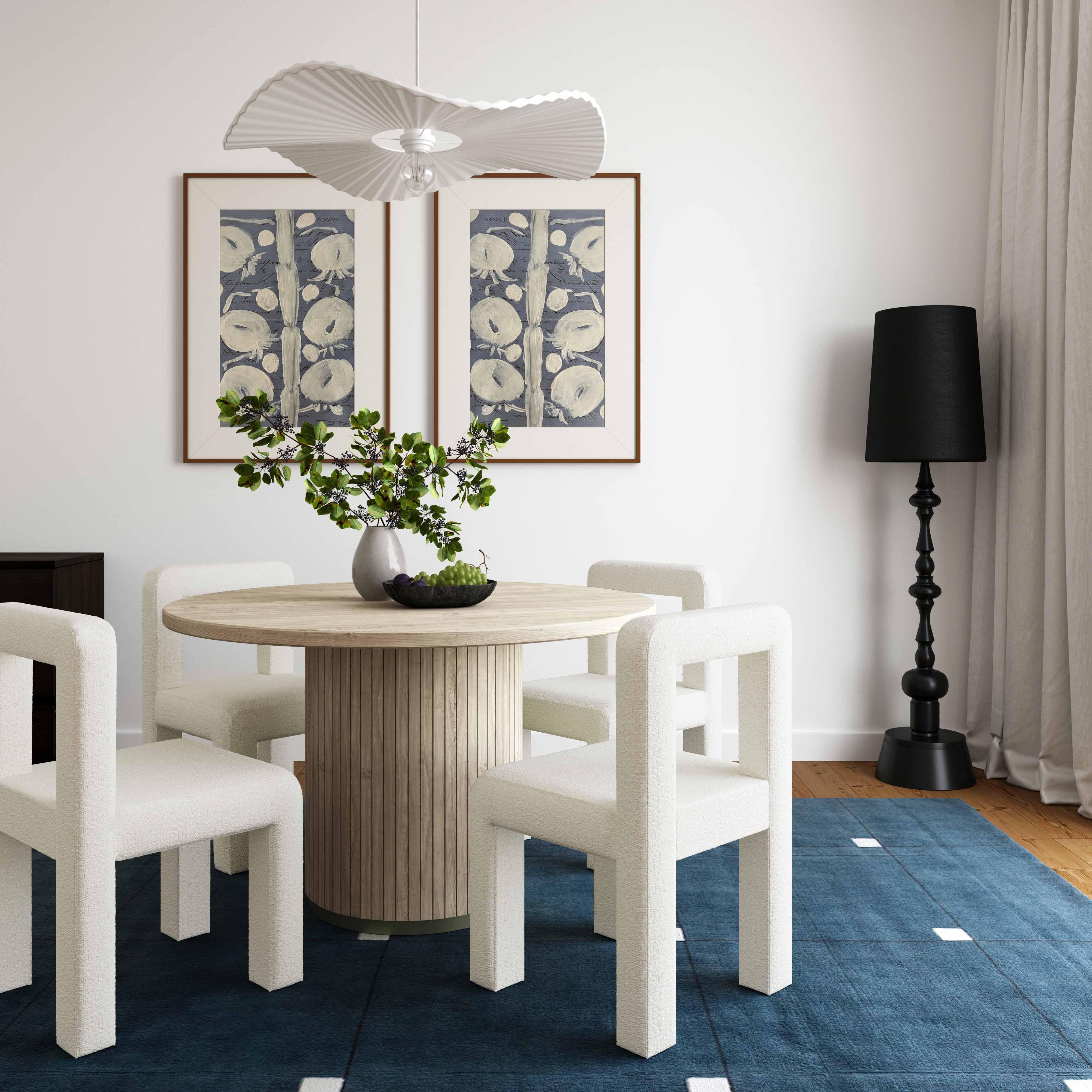 Hazel Cream Boucle Dining Chair - Remutear