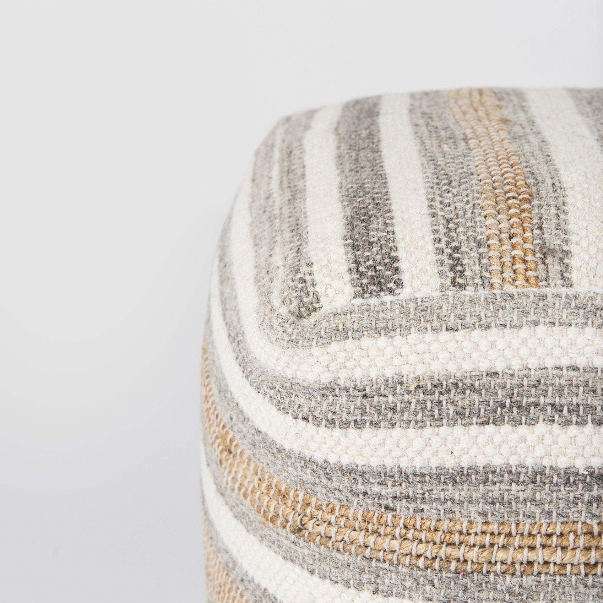 Aahana Hemp and Cotton Pouf - Remutear