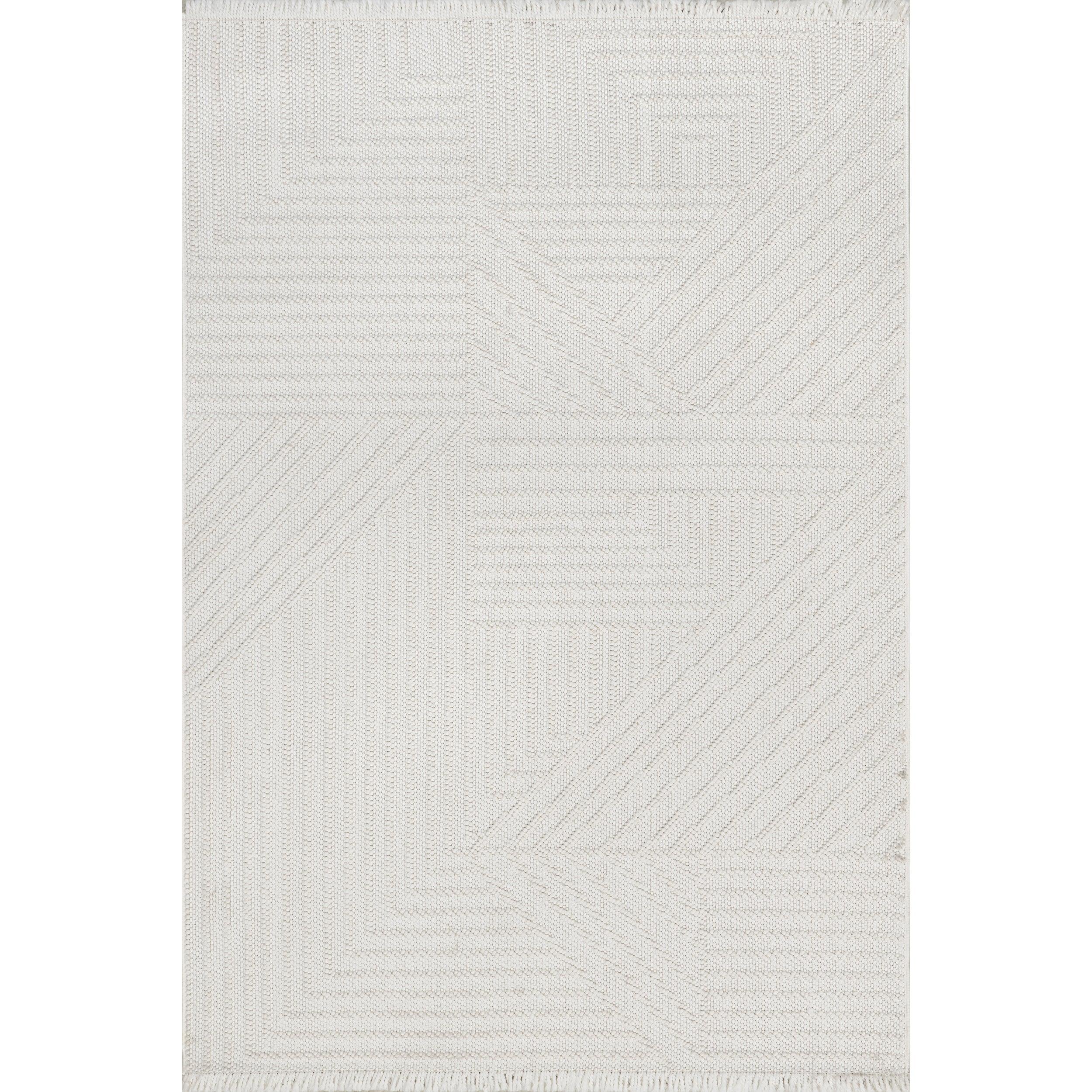 Makena Modern Geometric High-Low Area Rug - Remutear