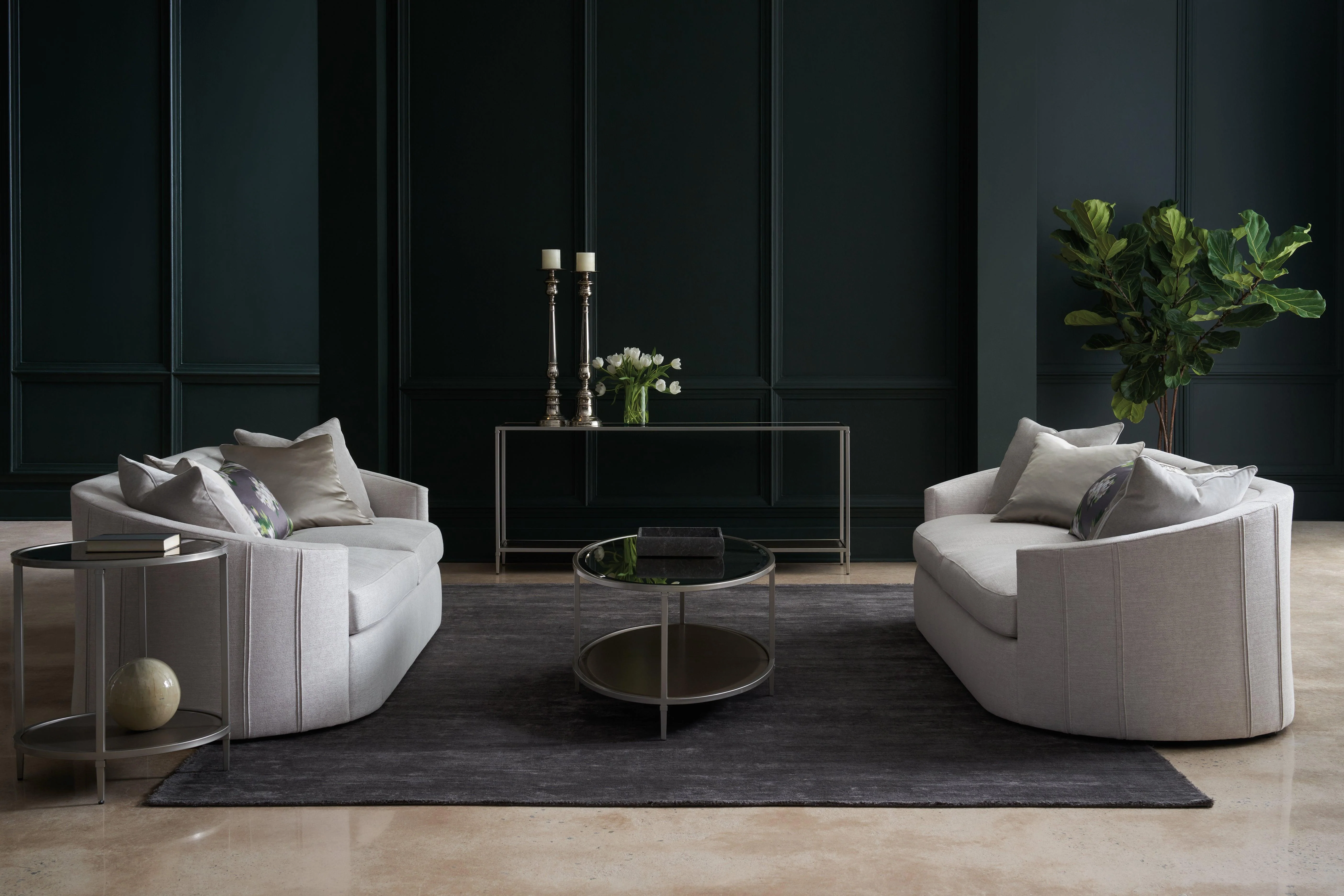 Classic Shimmer Oval Cocktail Table - Remutear