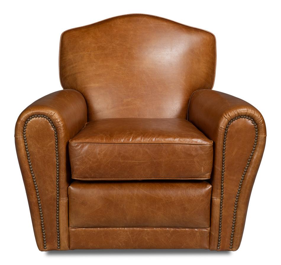 Elite French Club Swivel Chair Cuba Brn - Remutear