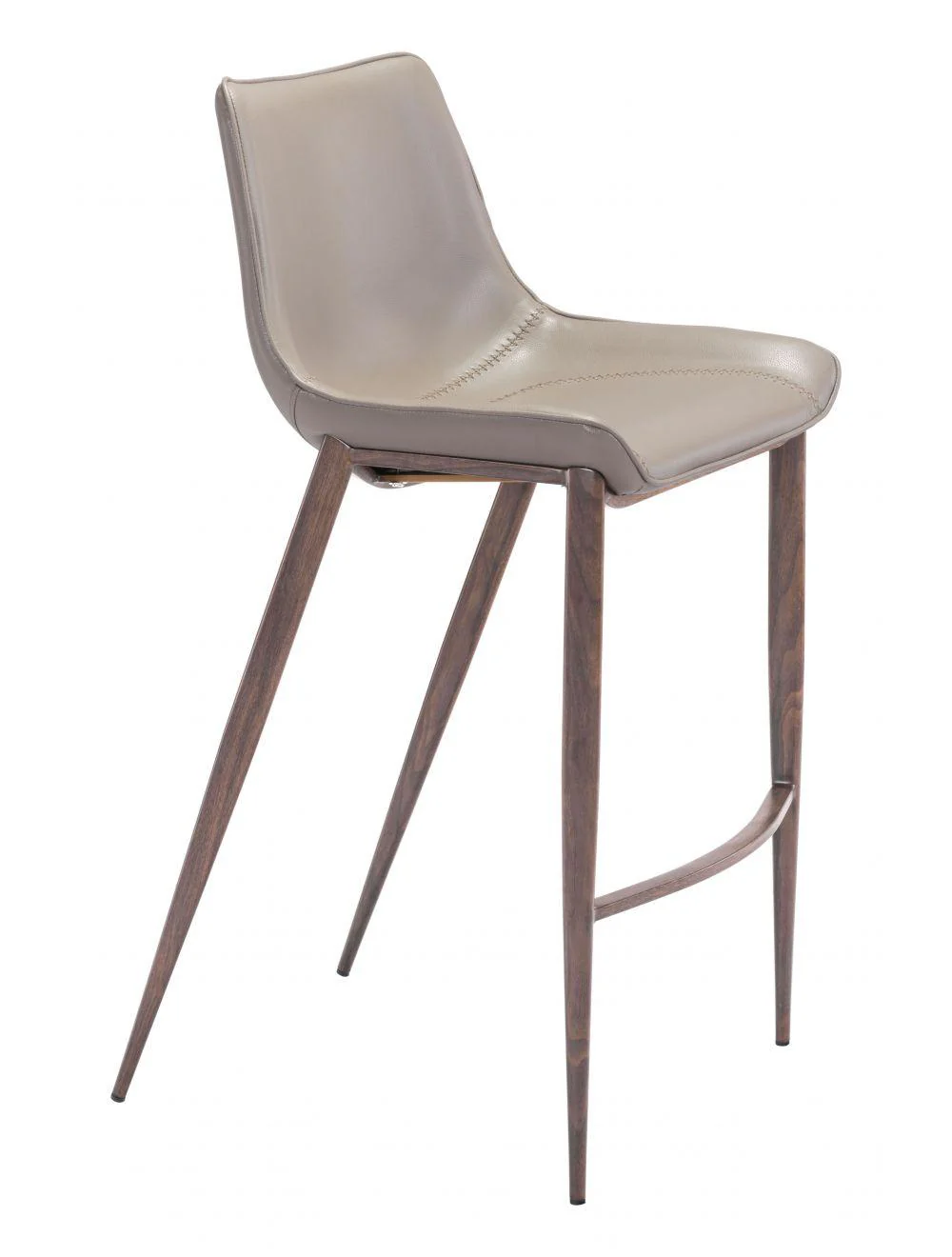 Magnus Bar Chair (Set of 2) Gray & Walnut - Remutear