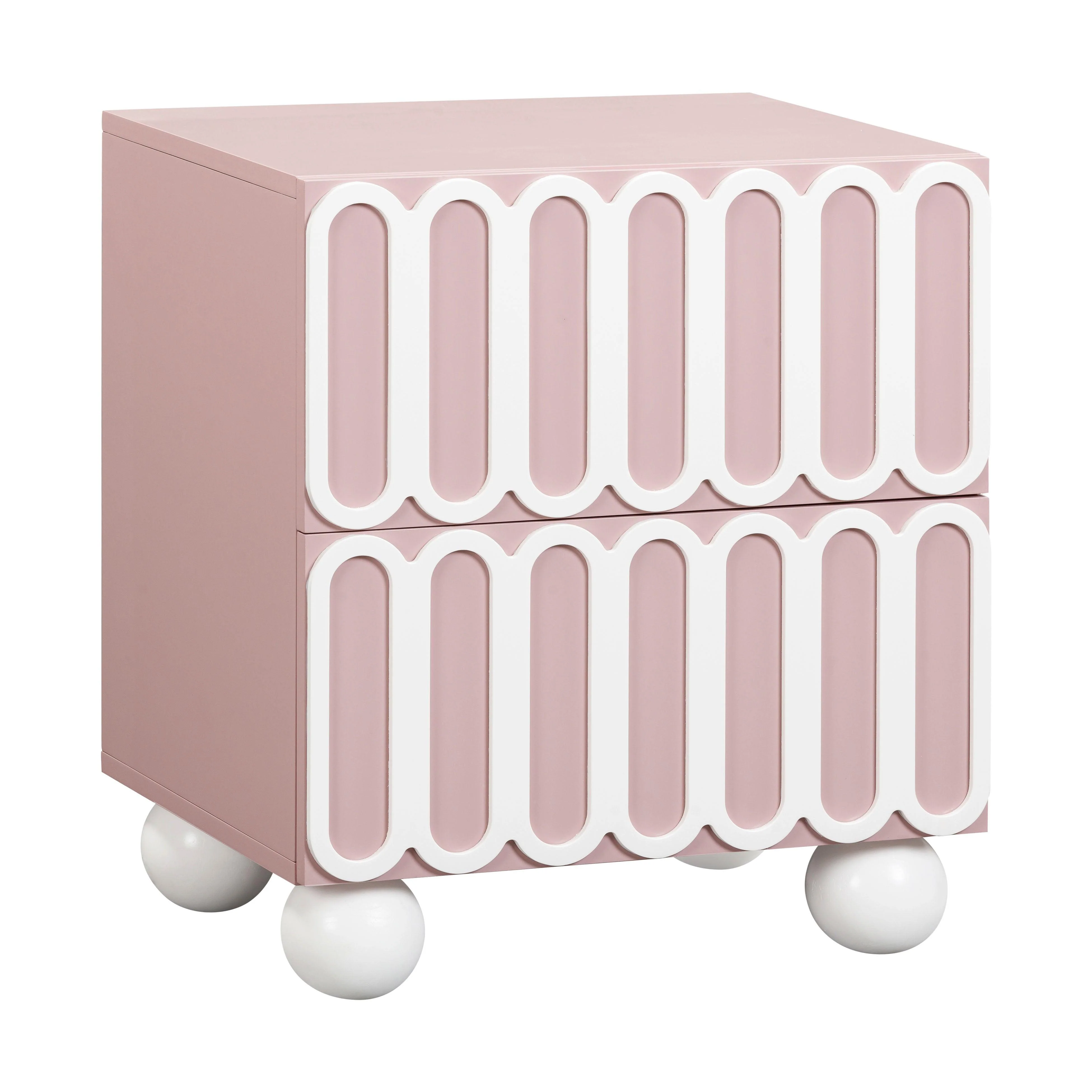 Tori Motif Mauve Nightstand - Remutear