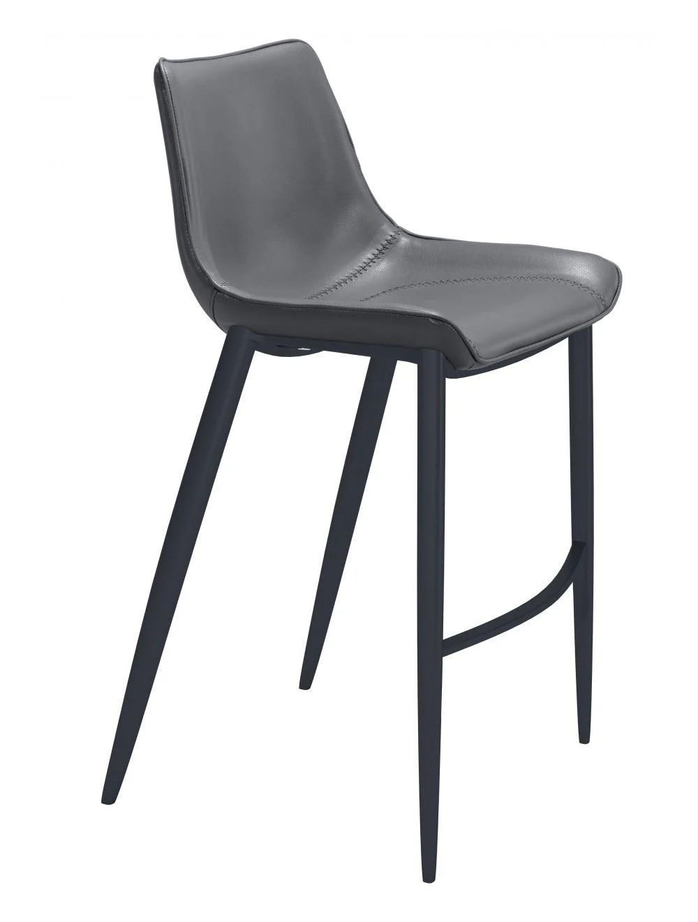 Magnus Bar Chair (Set of 2) Dark Gray & Black - Remutear