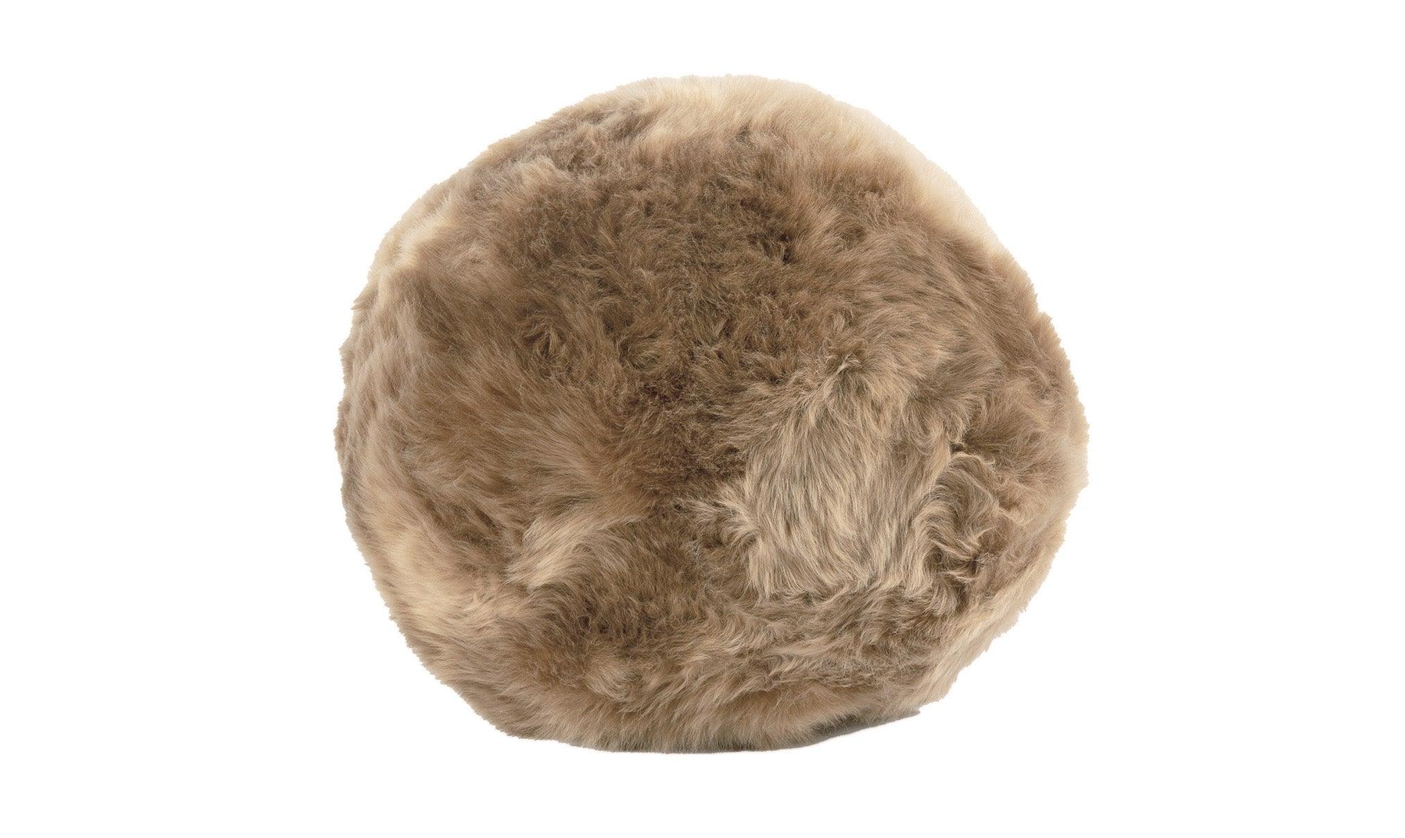 Long Wool Sheepskin Ball Cushion - Remutear