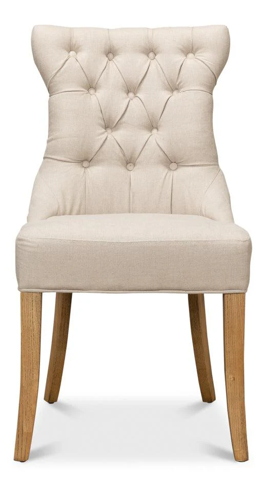 Sophie Side Chair - White Linen - Set of 2 - Remutear