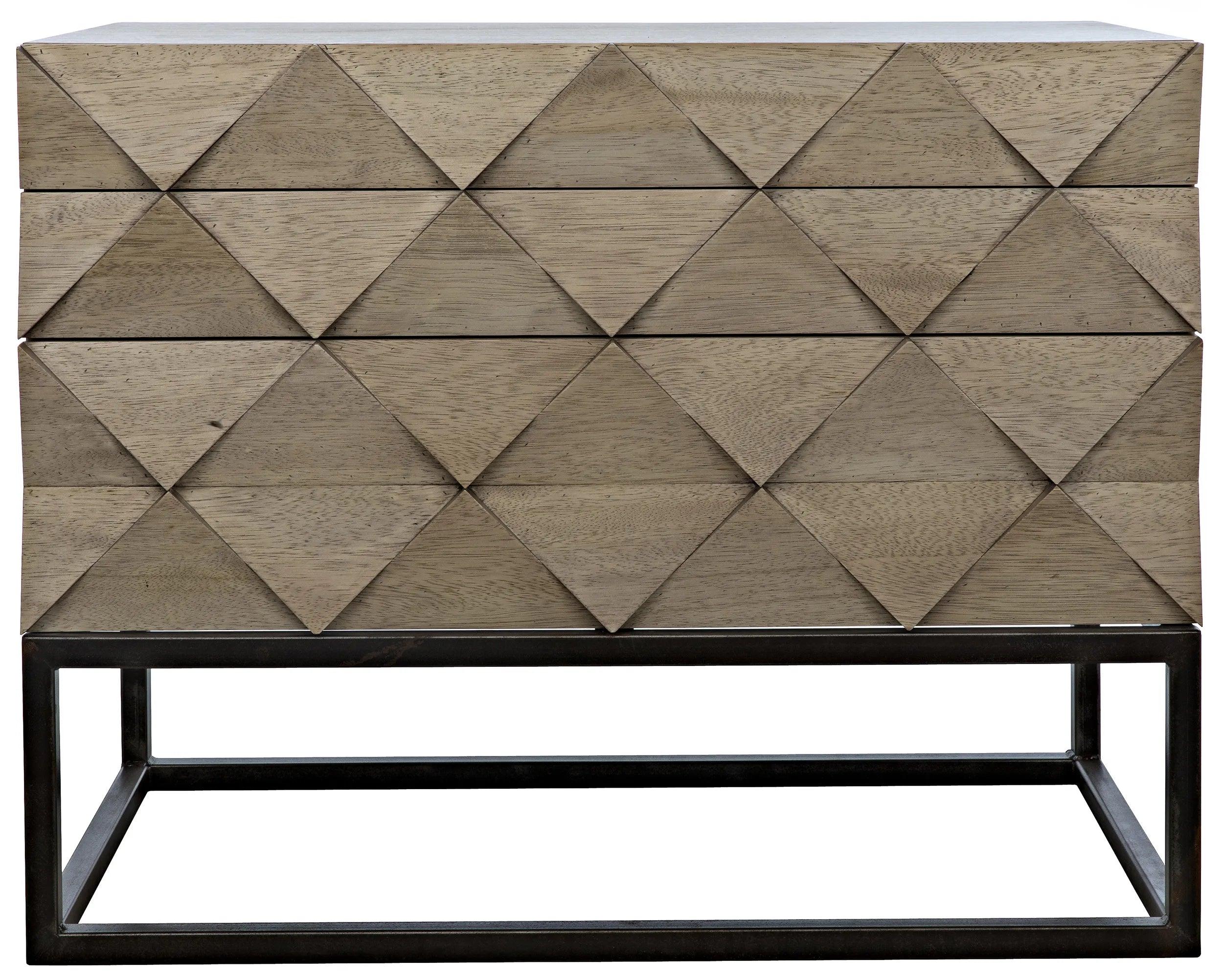 Draco Sideboard with Steel Stand, Washed Walnut - Remutear