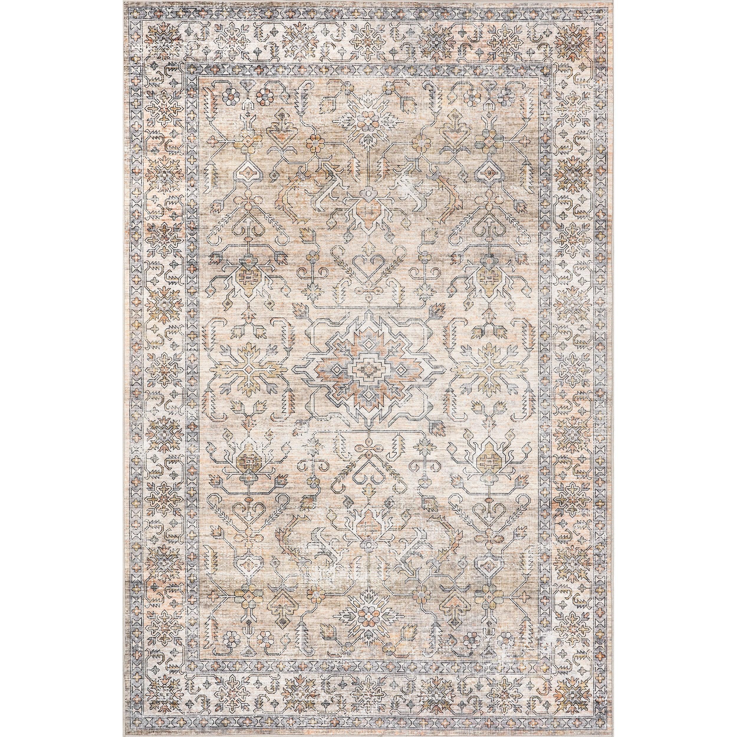 Britt Persian Stain Repellent Machine Washable Area Rug - Remutear