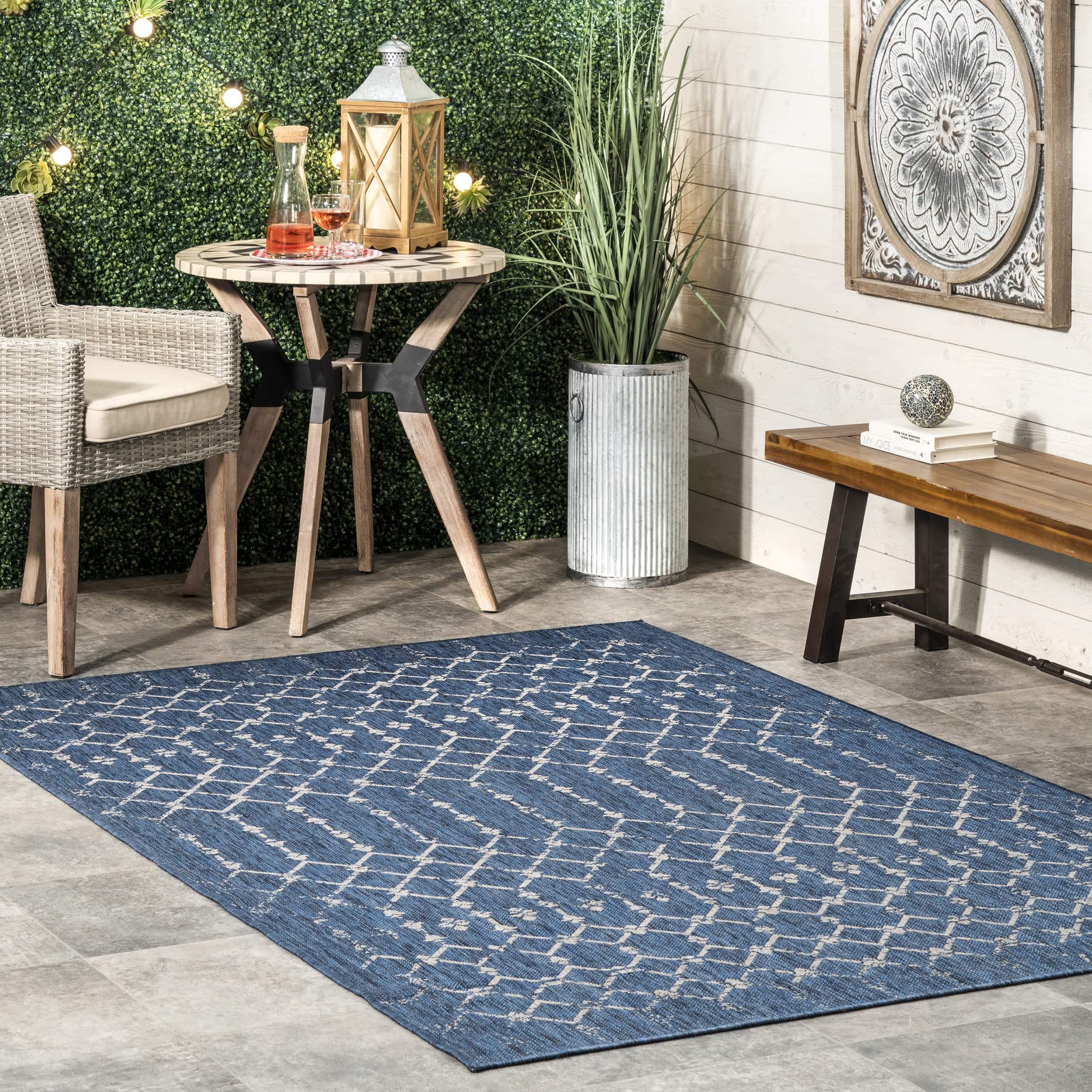 Grayson Moroccan Trellis Indoor/Outdoor Area Rug - Remutear