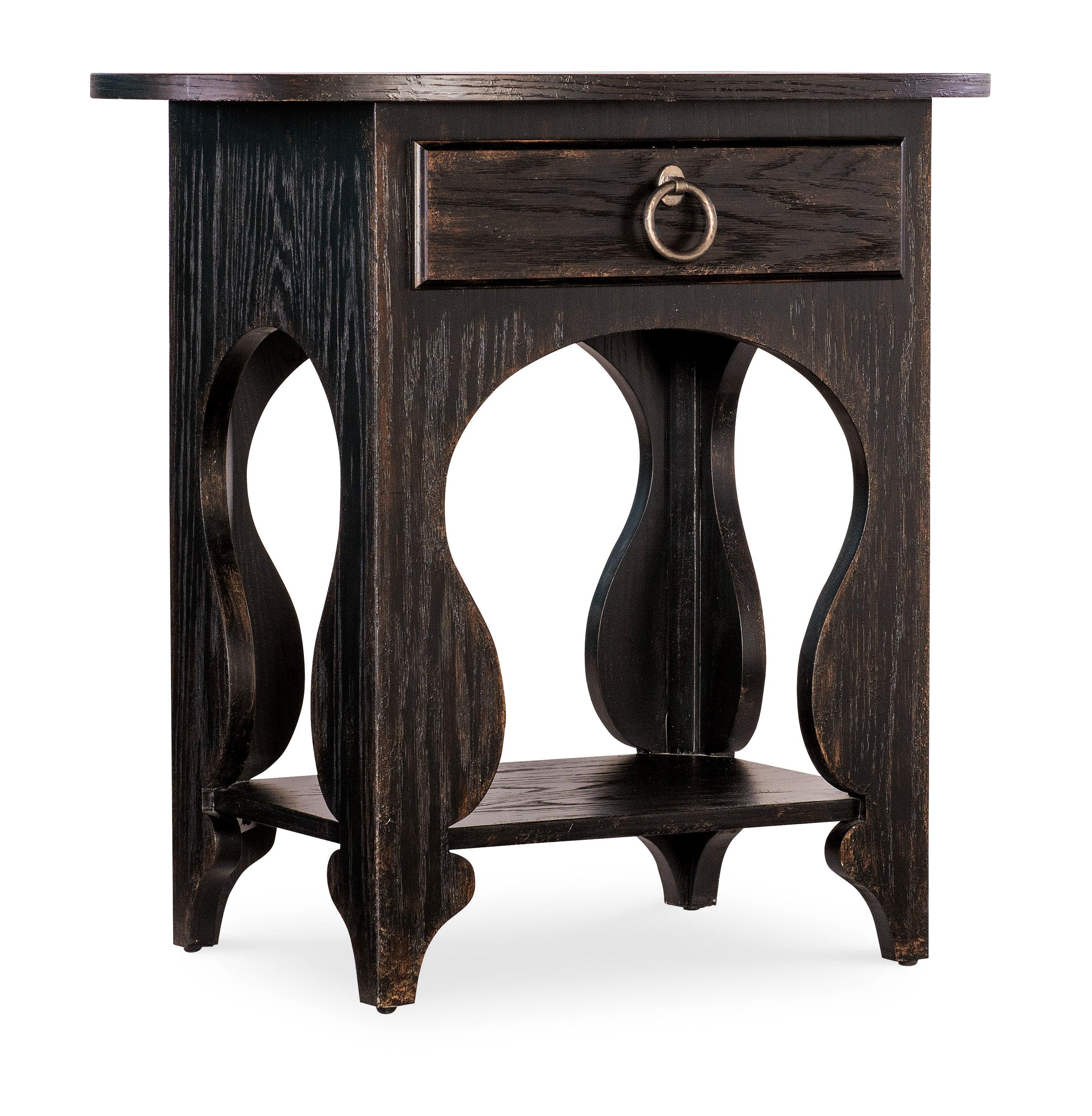 Americana One-Drawer Oval Nightstand - Molasses - Remutear