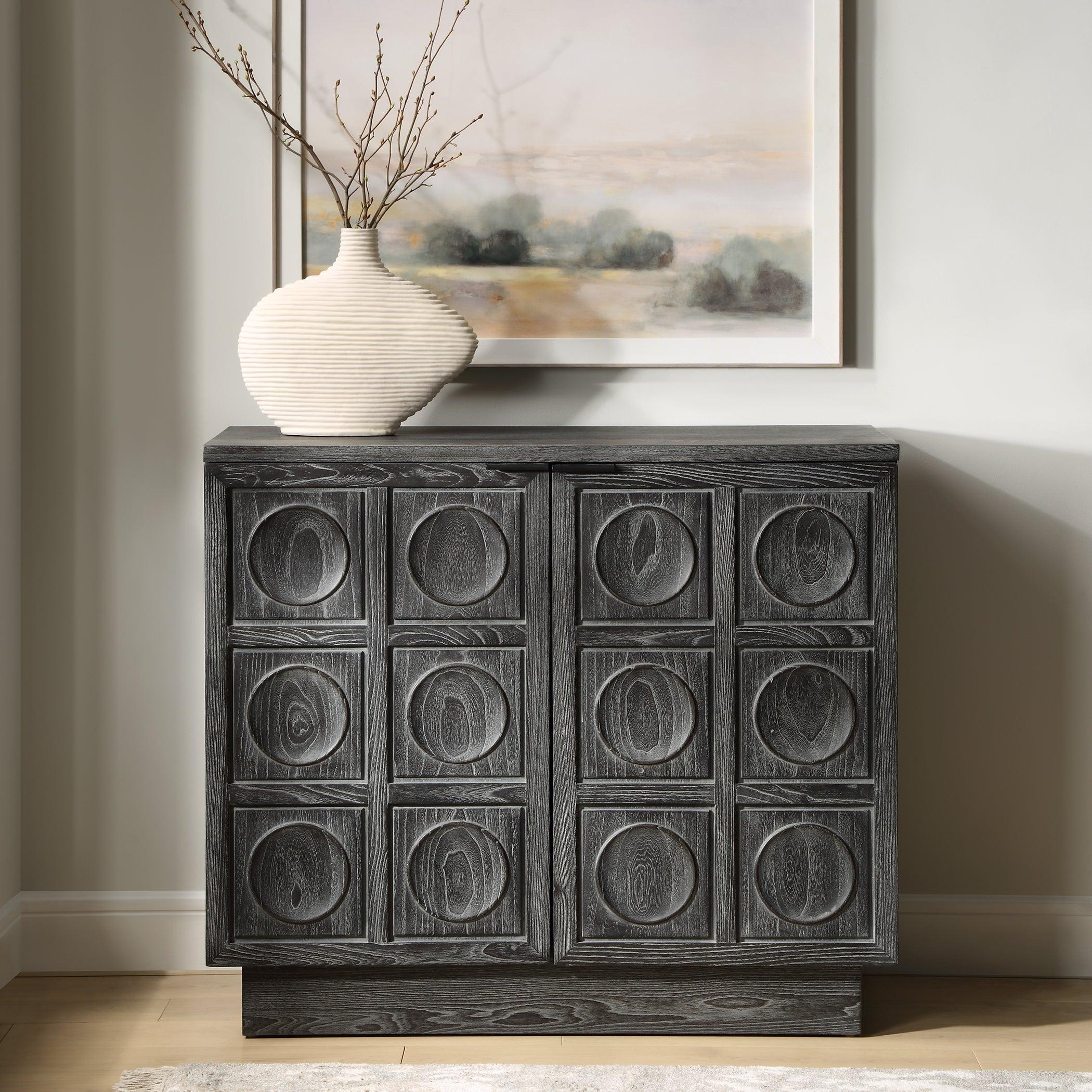 Shelby 2 Door Ebony Stained Cabinet - Remutear