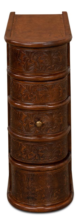 Barnes Leather Book Side Table - Remutear