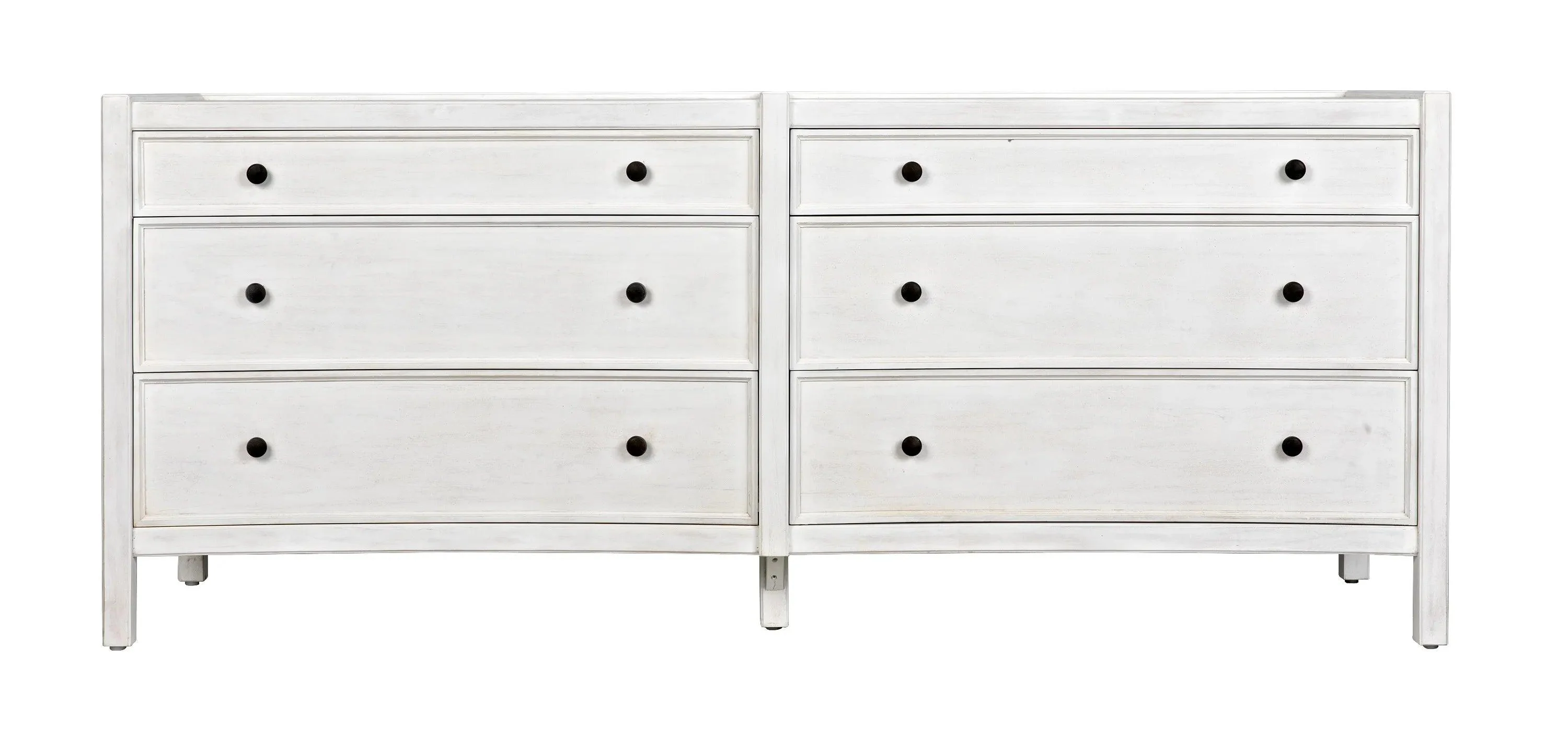 Hampton 6 Drawer Dresser, White Wash - Remutear
